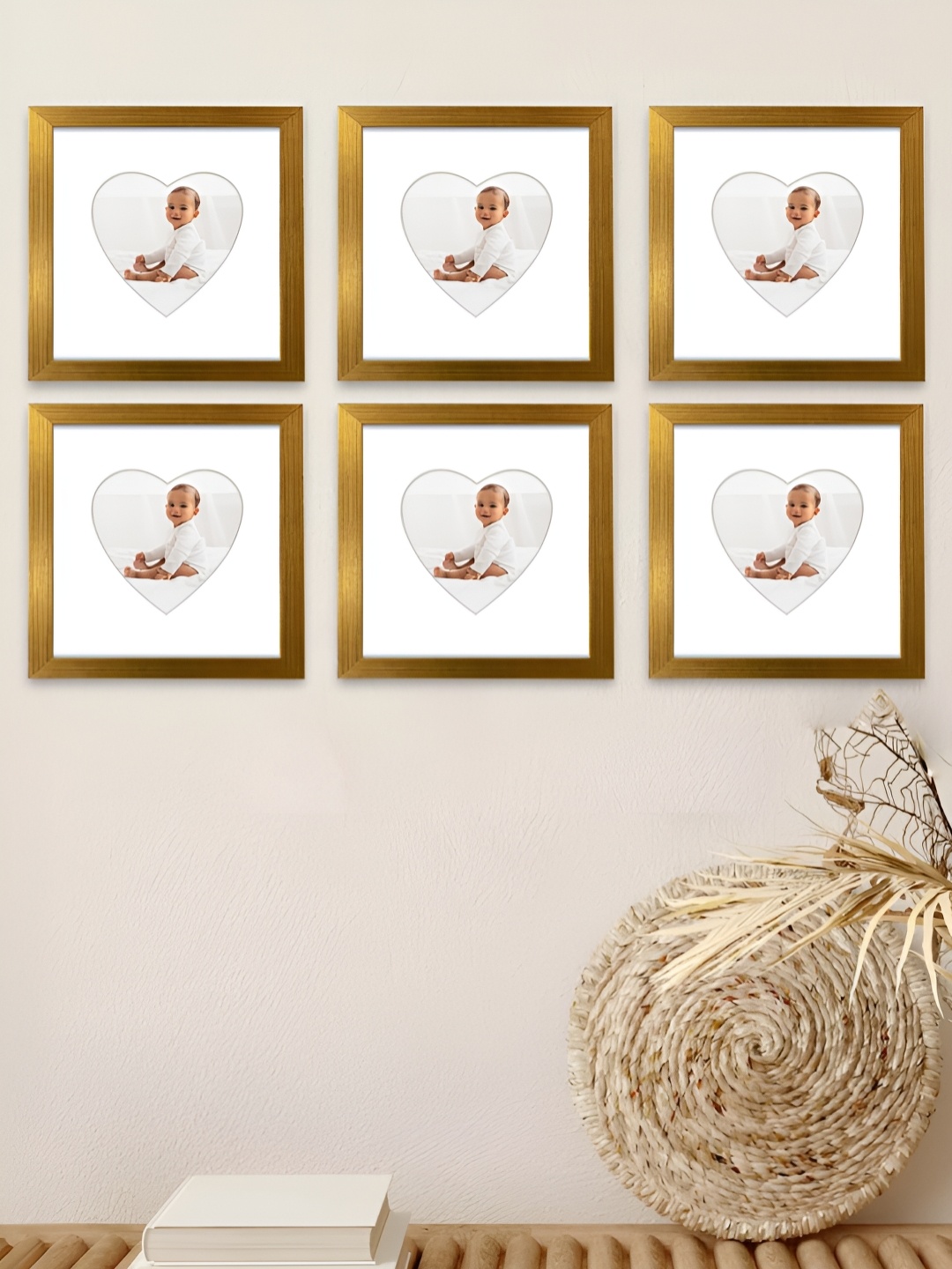 

Art Street Gold-Toned 5 to 7 Pieces MDF Table Photo Frames