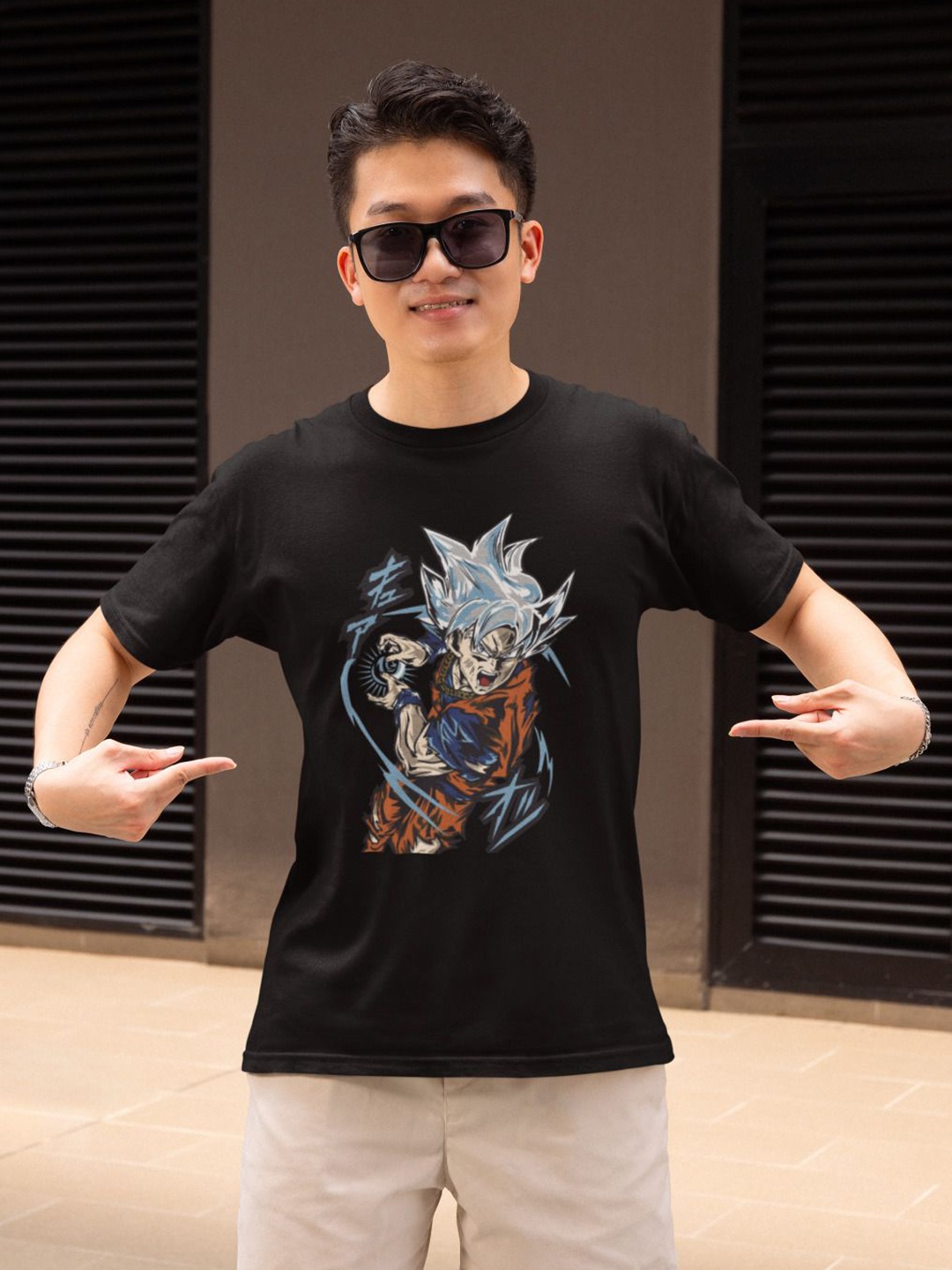 

Black Collection Men Dragon Ball Z Graphic Printed Round Neck Cotton T-shirt