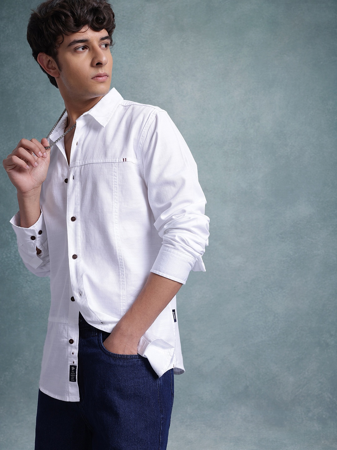 

The Roadster Life Co. Cotton Casual Shirt, White
