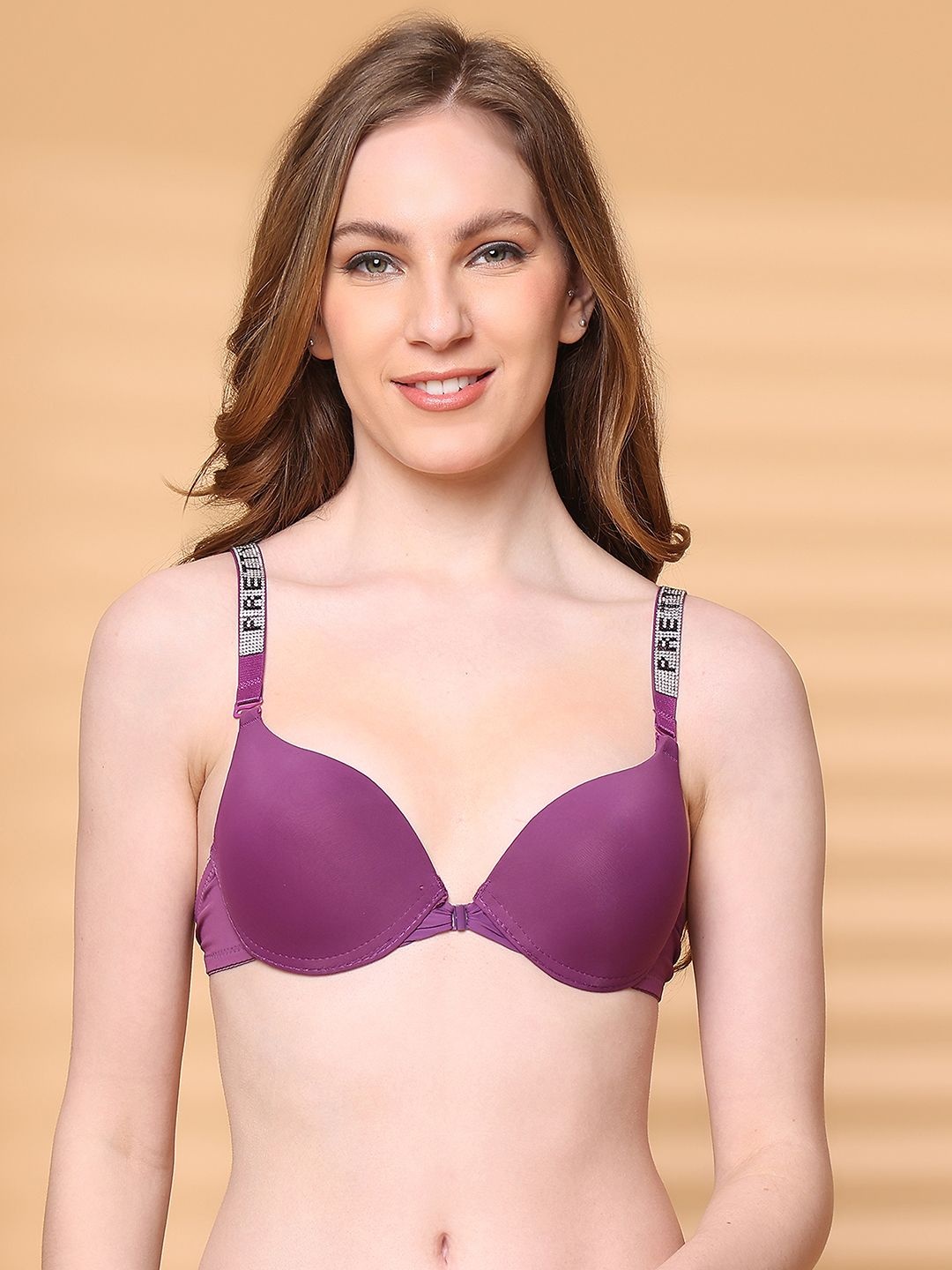 

PrettyCat Bra Half Coverage Underwired Lightly Padded, Purple