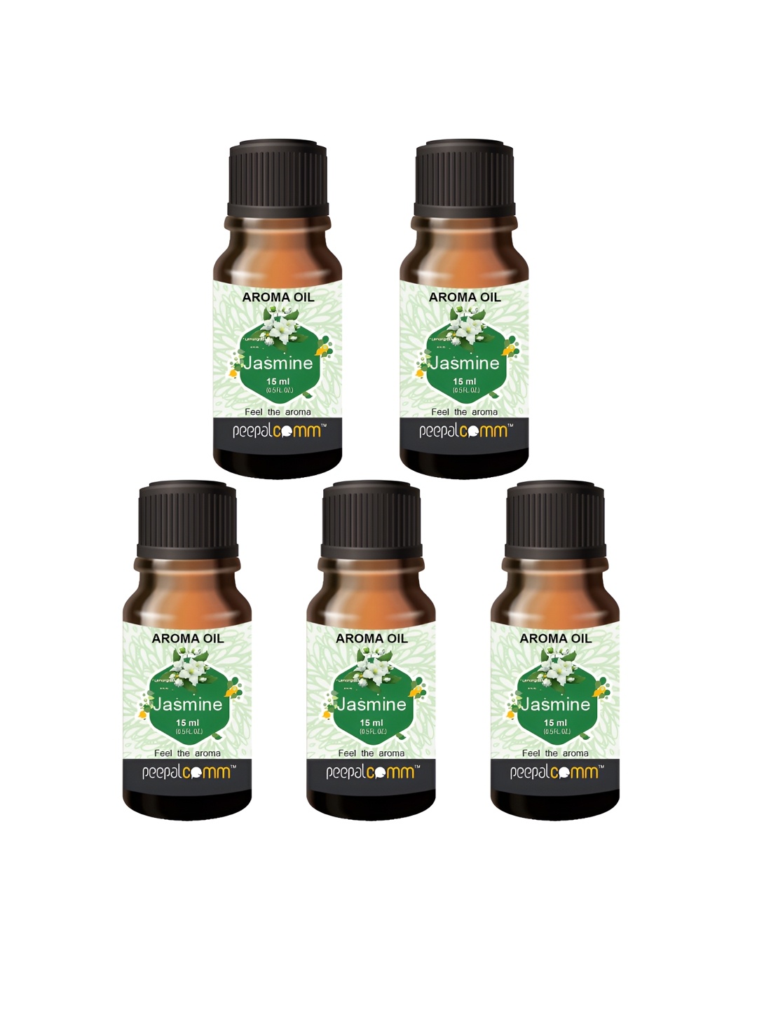 

PEEPALCOMM 5-Pcs Green Jasmine EssentialOil -15ml