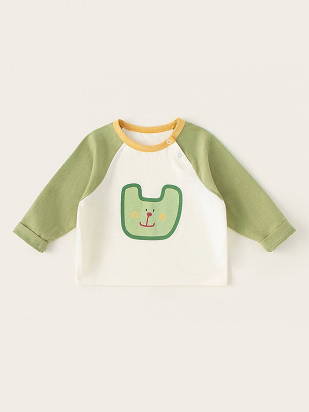 

LULU & SKY Girls Graphic Printed Round Neck Cotton T-shirt, Cream