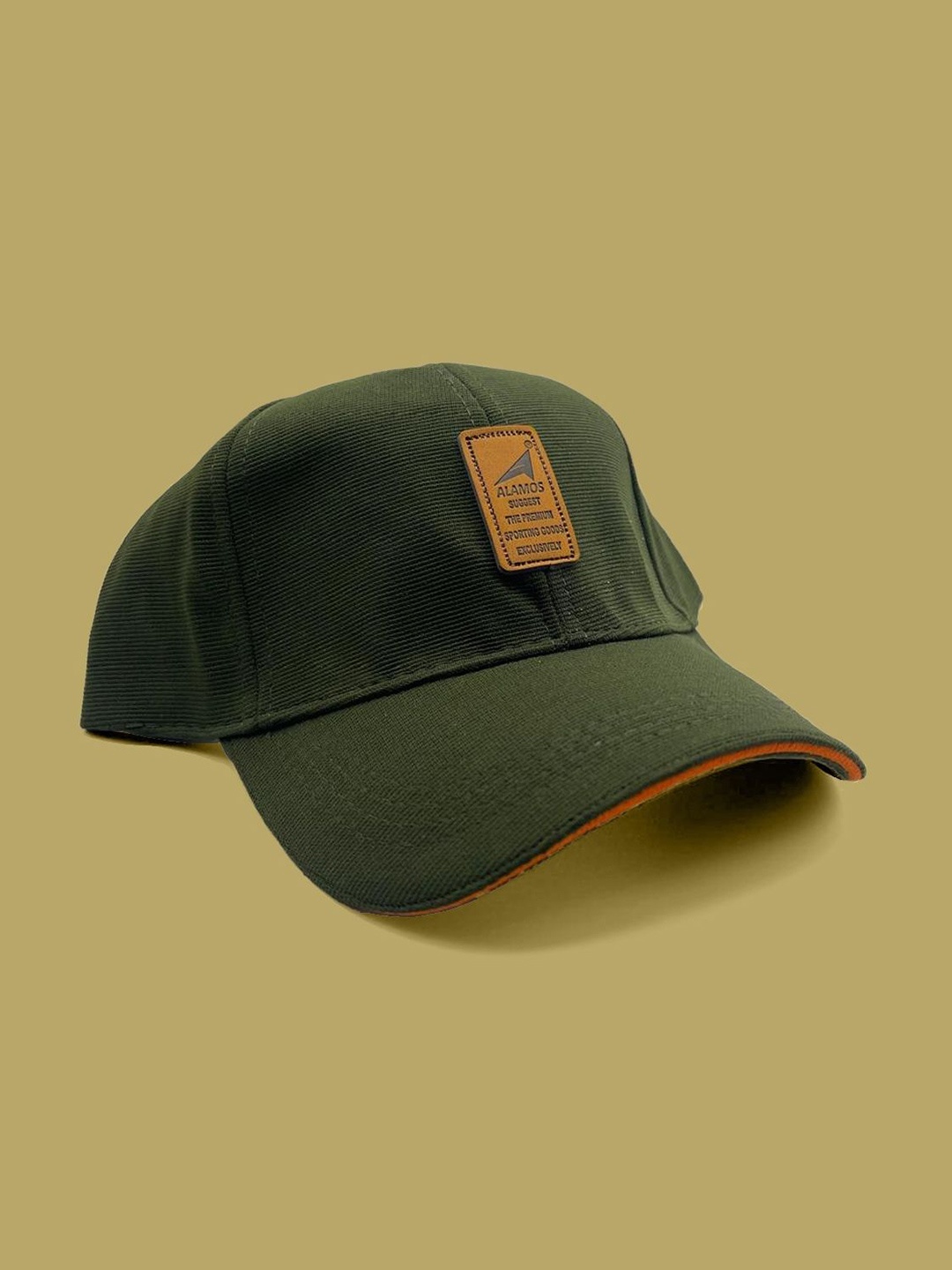 

ALAMOS Men Baseball Cap With Patch Work Detail, Green