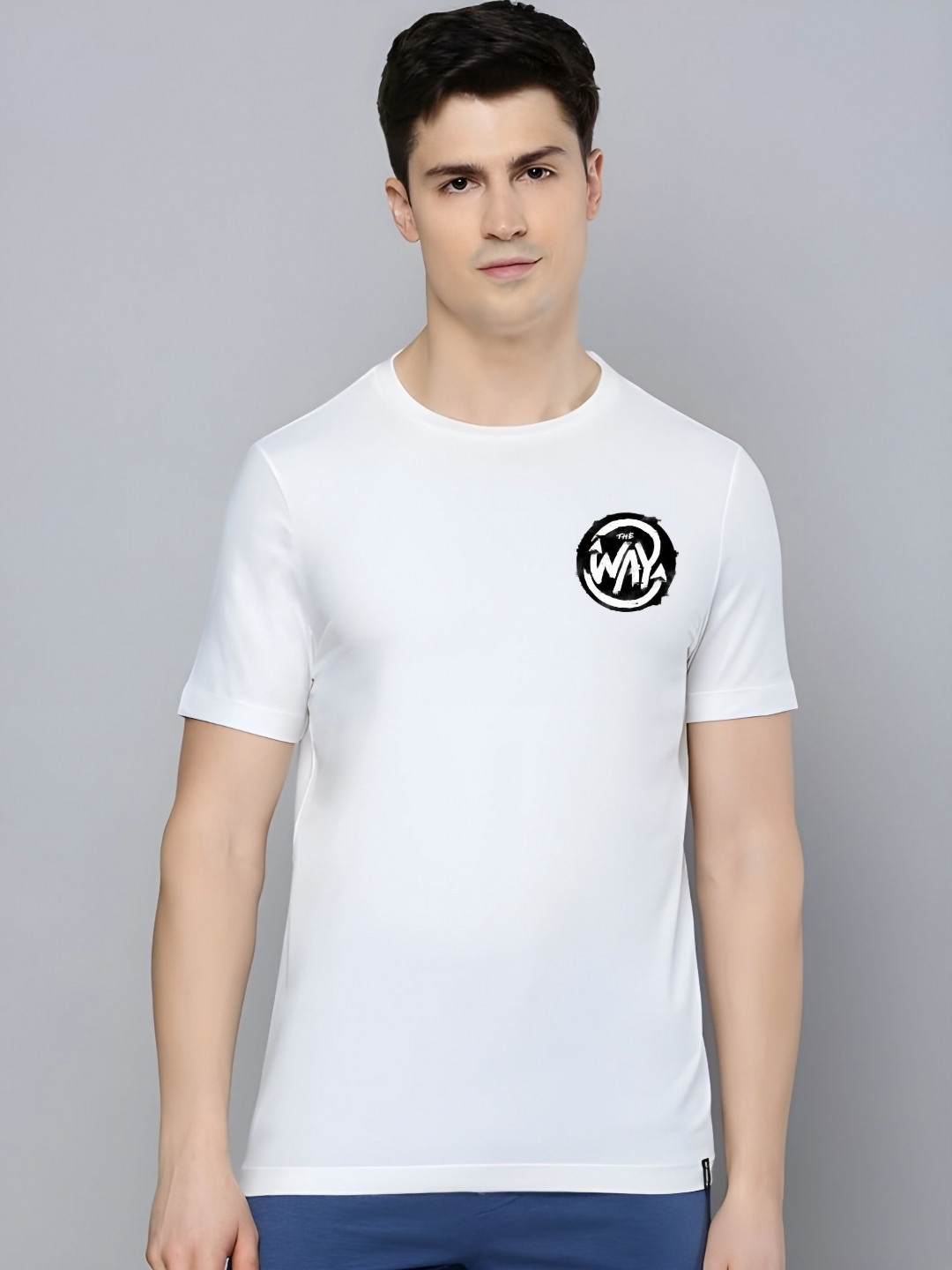 

Moda Rapido Men Typography Printed Round Neck Cotton T-shirt, White
