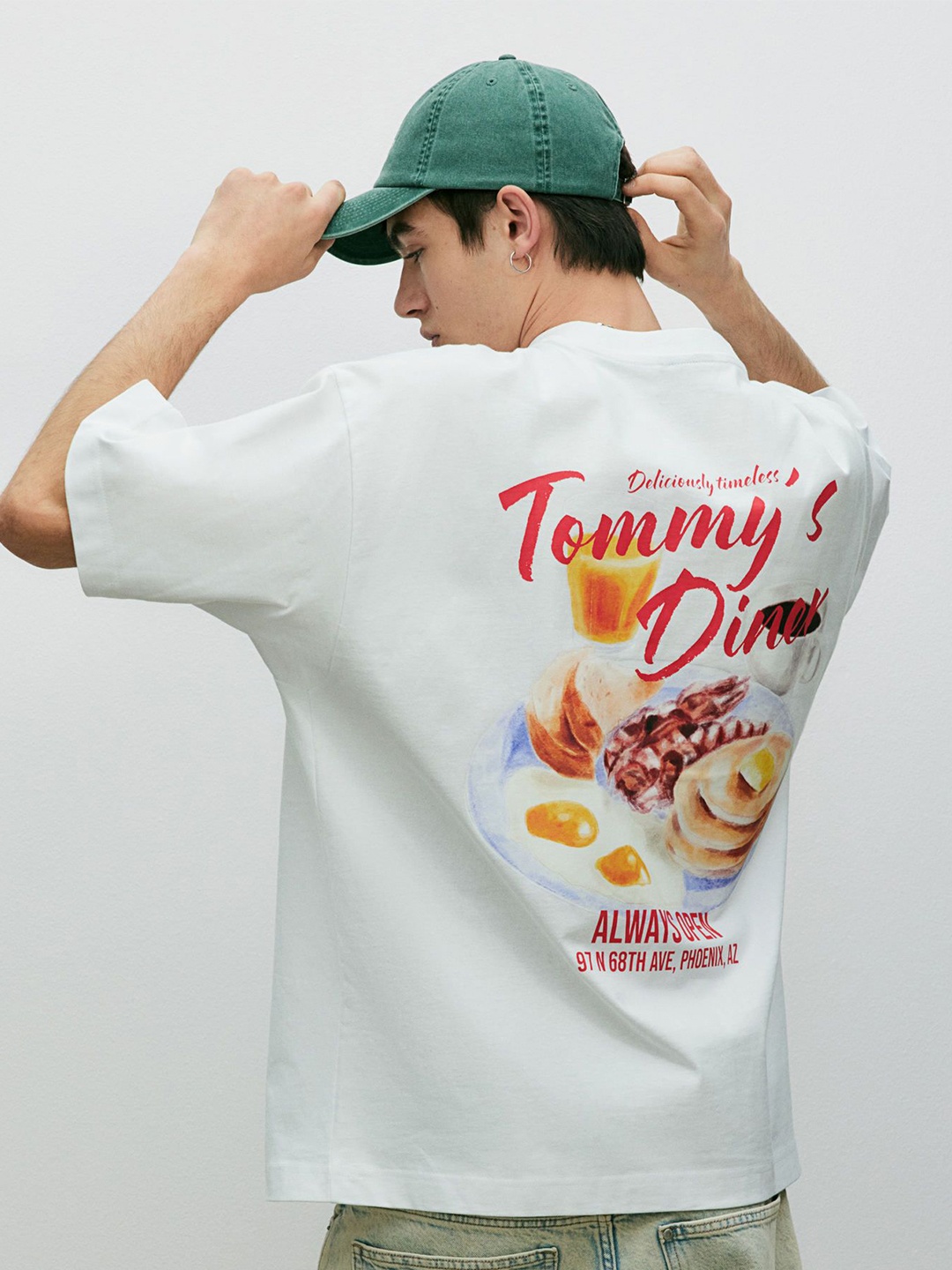 

H&M Oversized Fit Printed T-Shirt, White