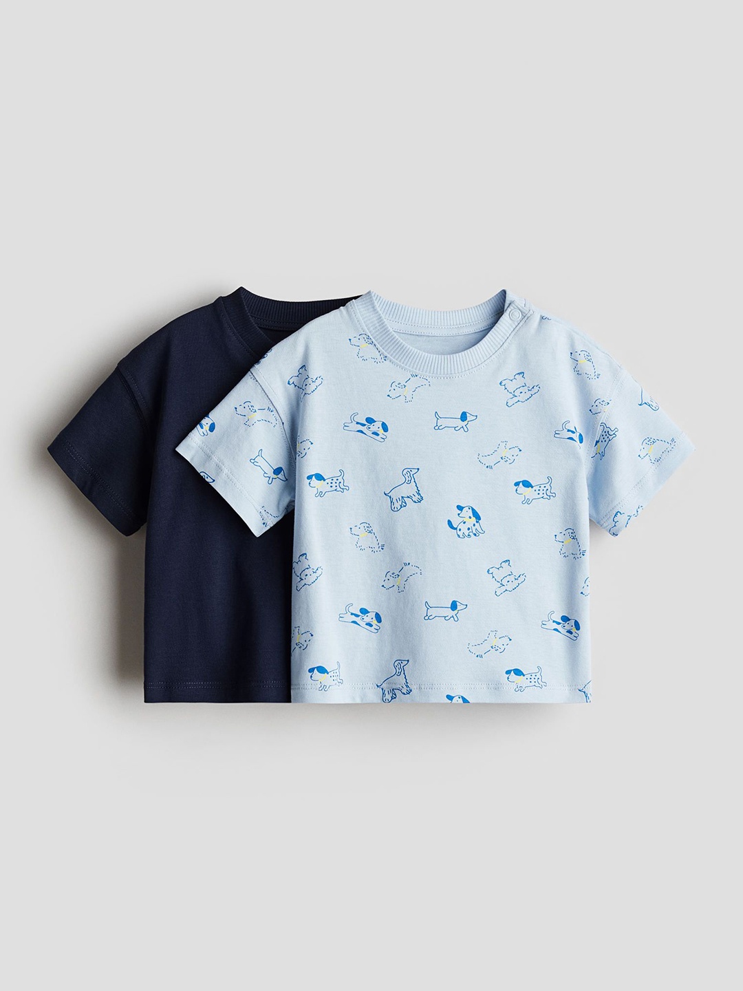 

H&M 2-Pack Cotton T-shirts, Blue
