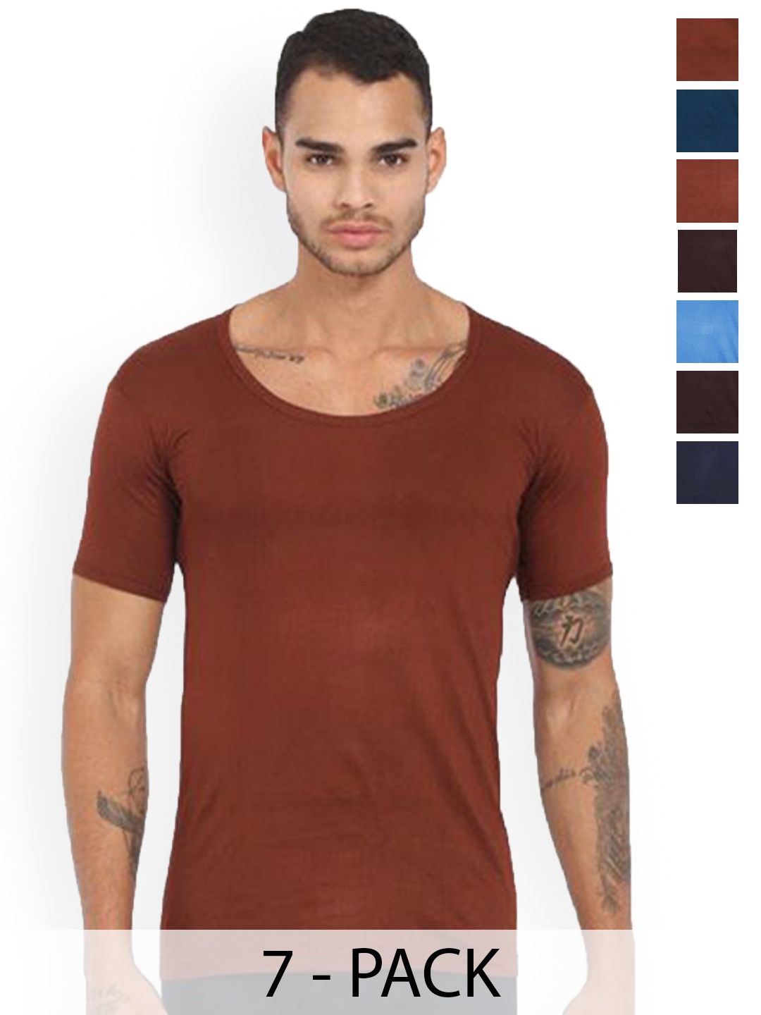 

Rupa Assorted Cotton Undershirt Vest Frontline-Color-Asst-RNS-7-80, Blue