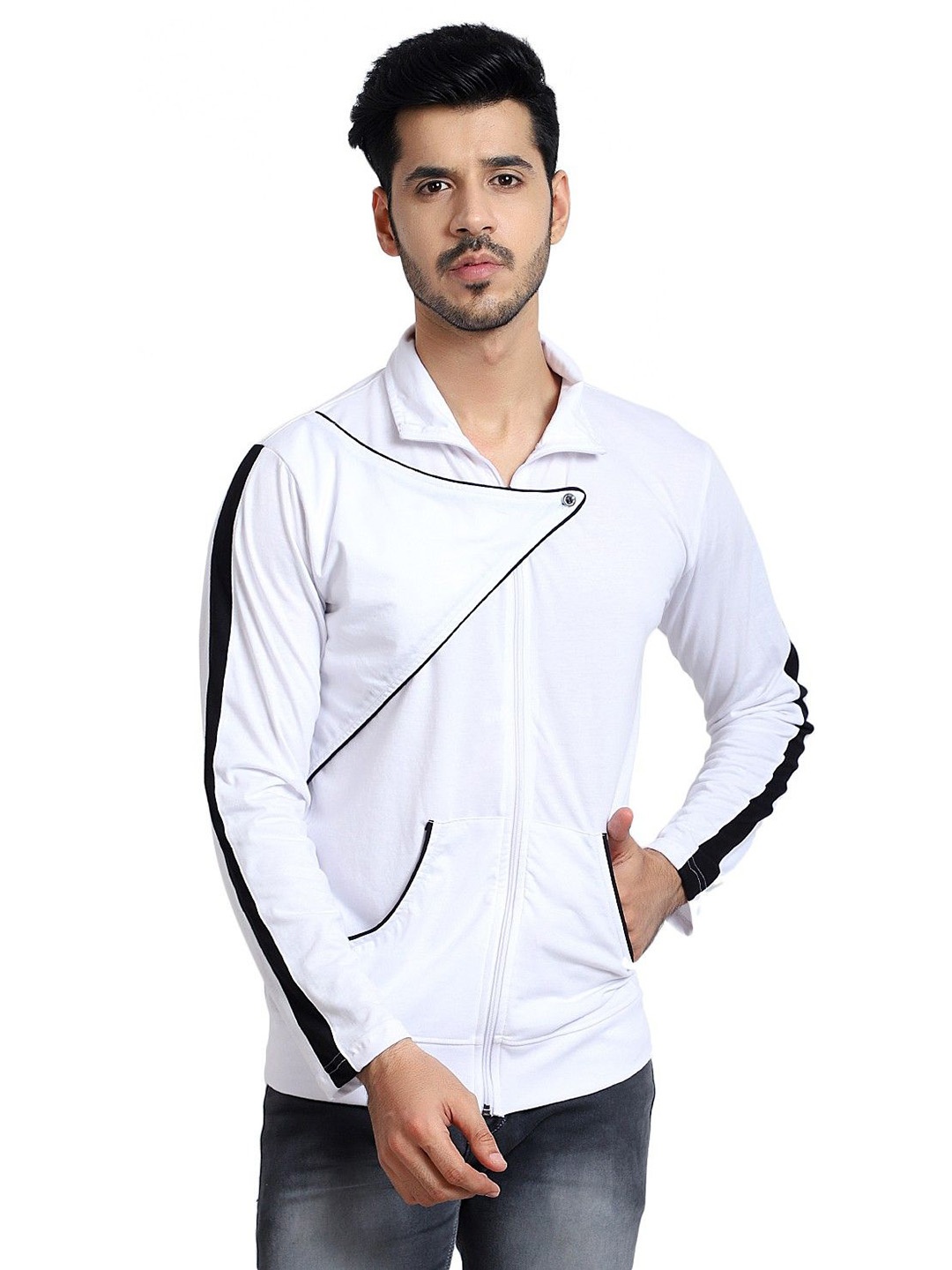 

Black Collection Men Solid Slim Fit T-shirt, White