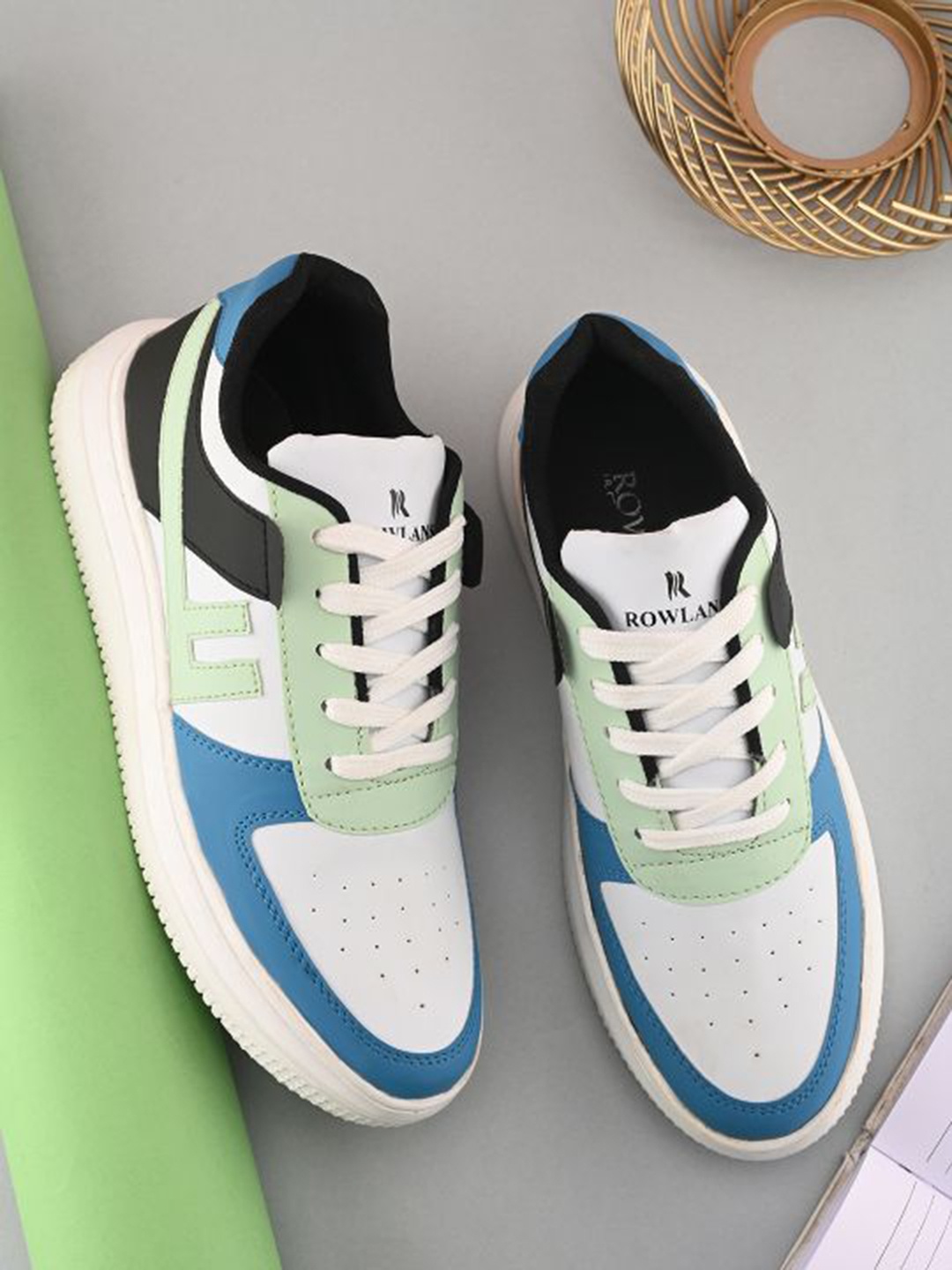 

Rowlans Men Colourblocked Sneakers, Blue