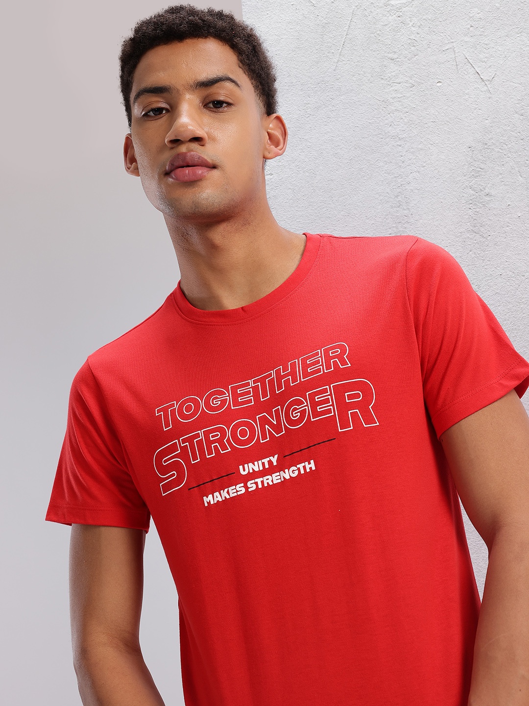 

HRX by Hrithik Roshan Typography Print Regular Fit T-shirt, Red