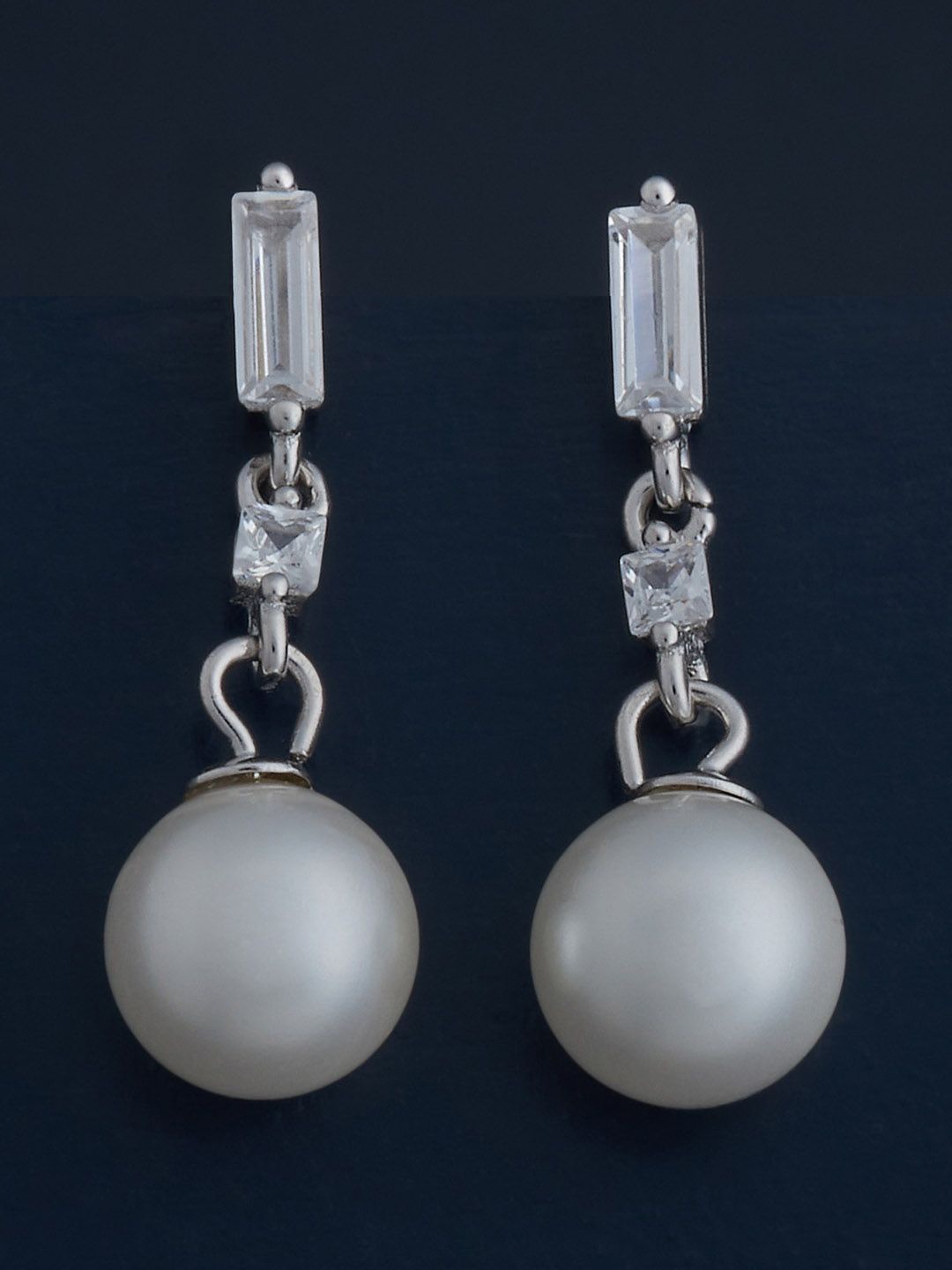 

Kushal's Fashion Jewellery 92.5 Silver Pearl Classic Drop Earring