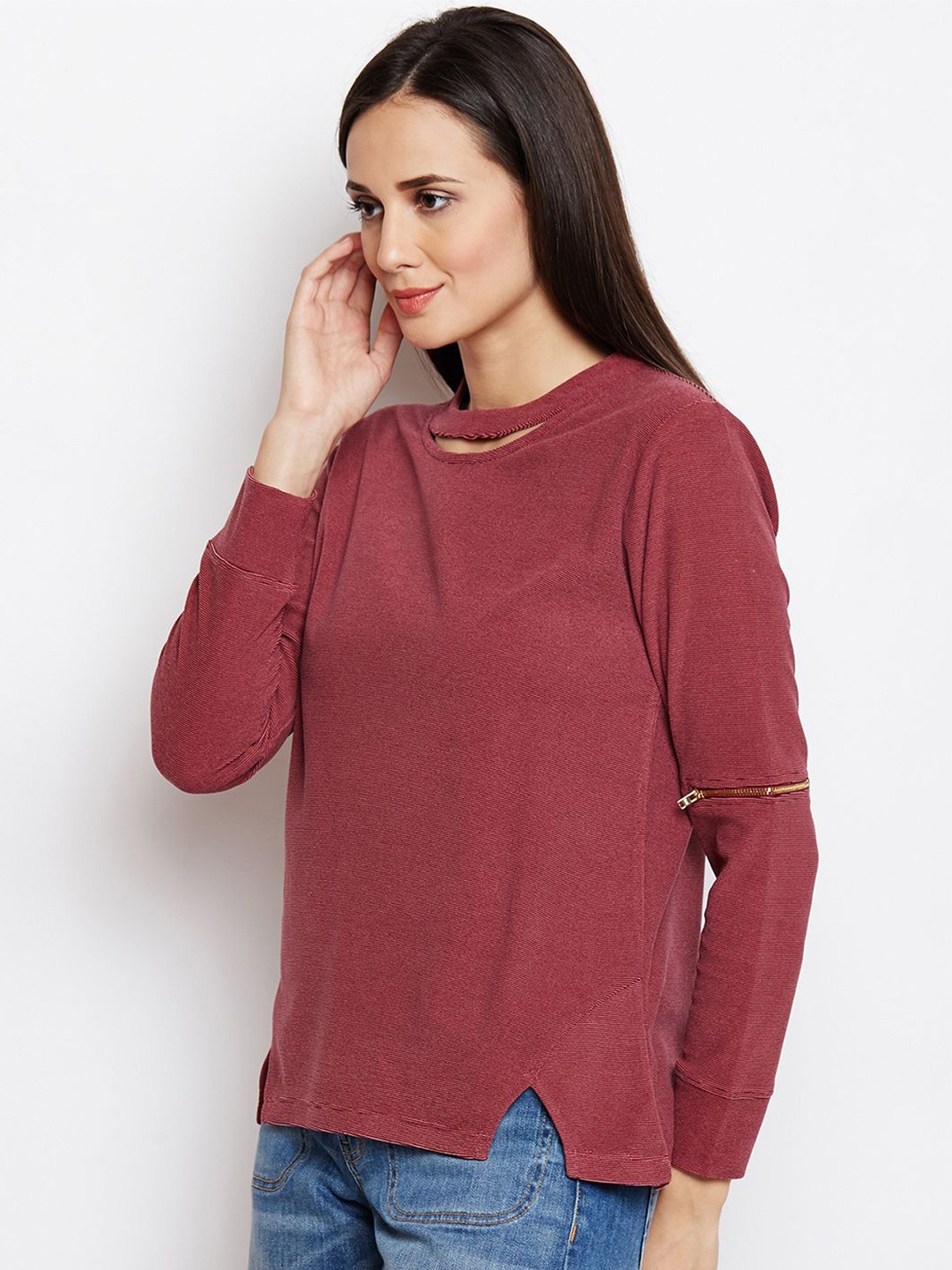 

Moda Elementi Tweed Top, Red