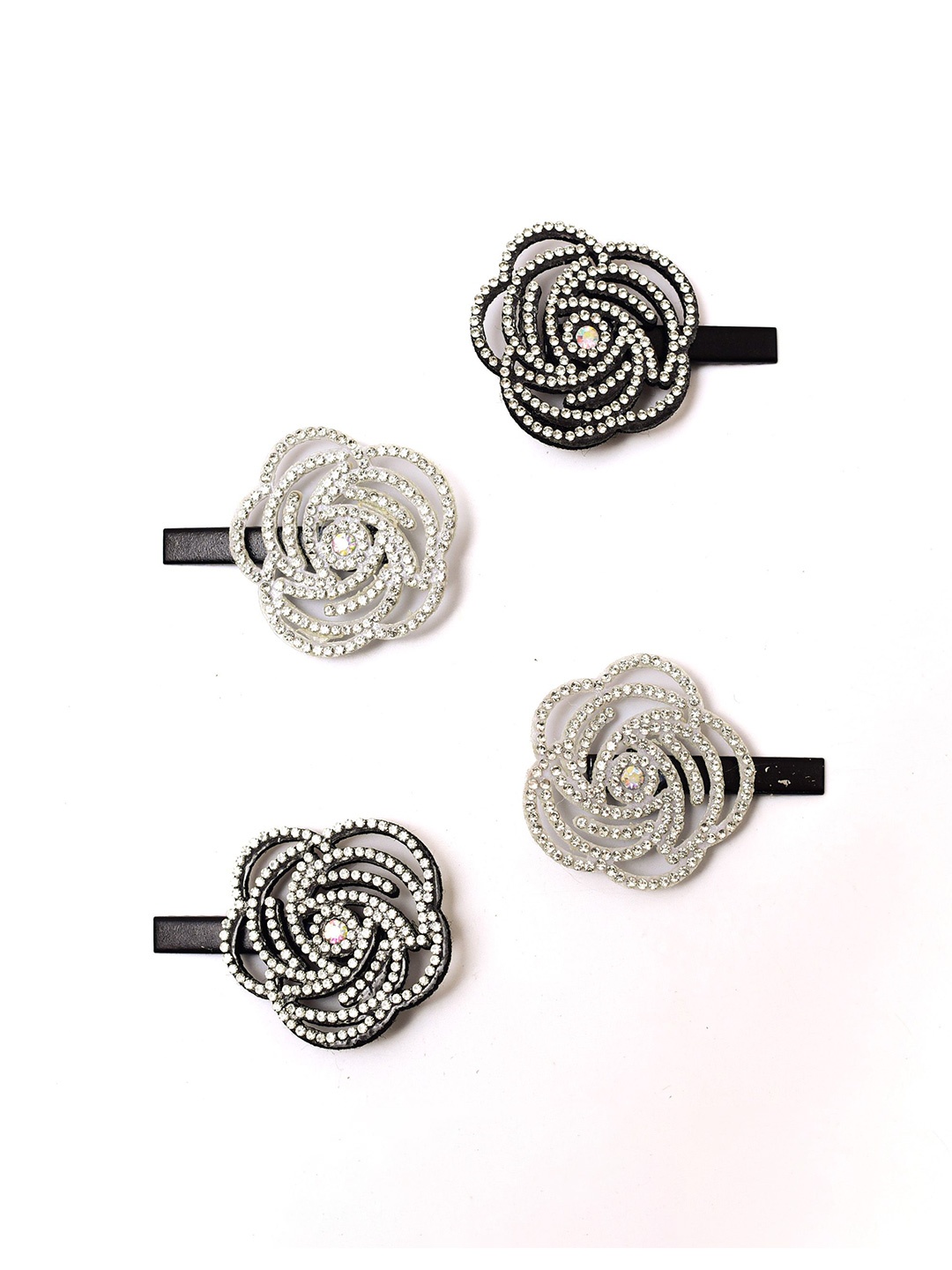 

Daizy Girls Pack Of 2 Embellished Alligator Hair Clip, Silver