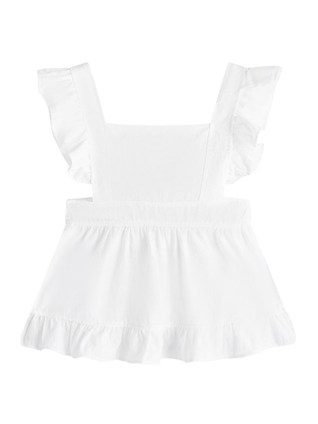 

LULU & SKY Flutter Sleeve A-Line Dress, White