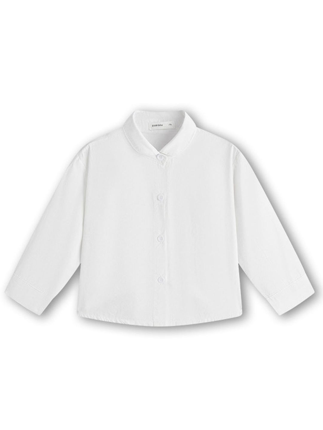 

LULU & SKY Girls Club Collar Solid Cotton Casual Shirt, White