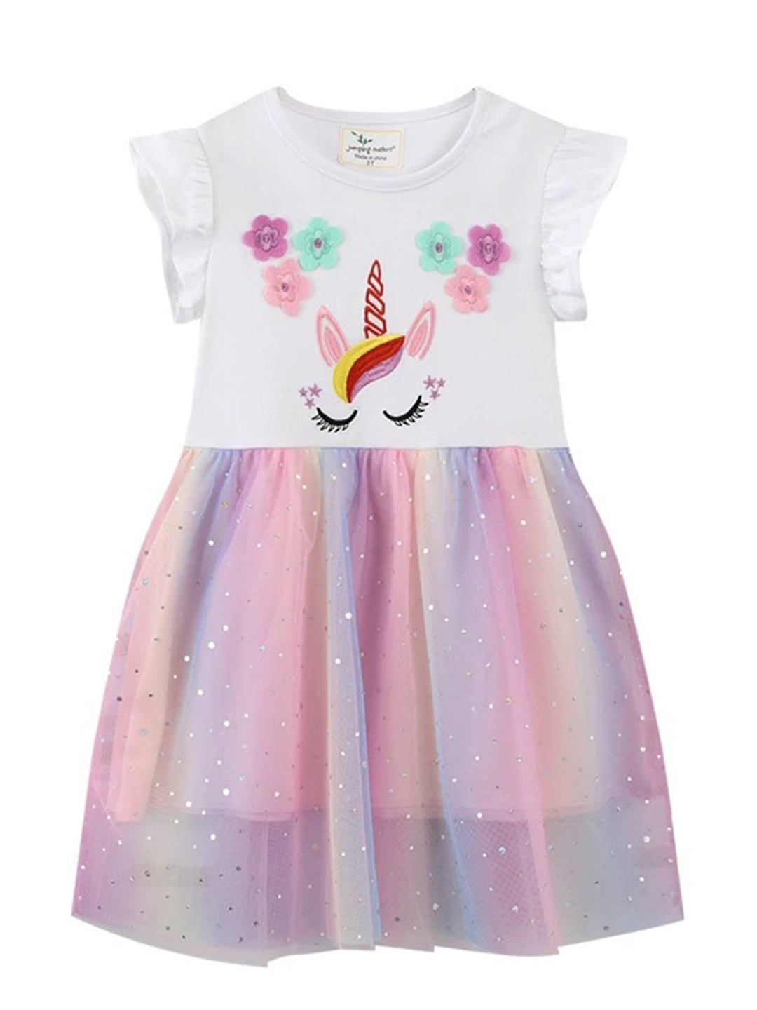 

LULU & SKY Girls Embroidered Nightdress, White