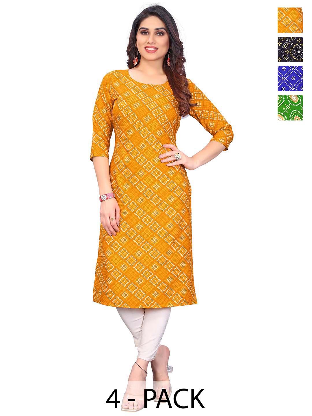 

KETAKI FASHION Women Ethnic Motifs Printed Crepe Kurta, Multi