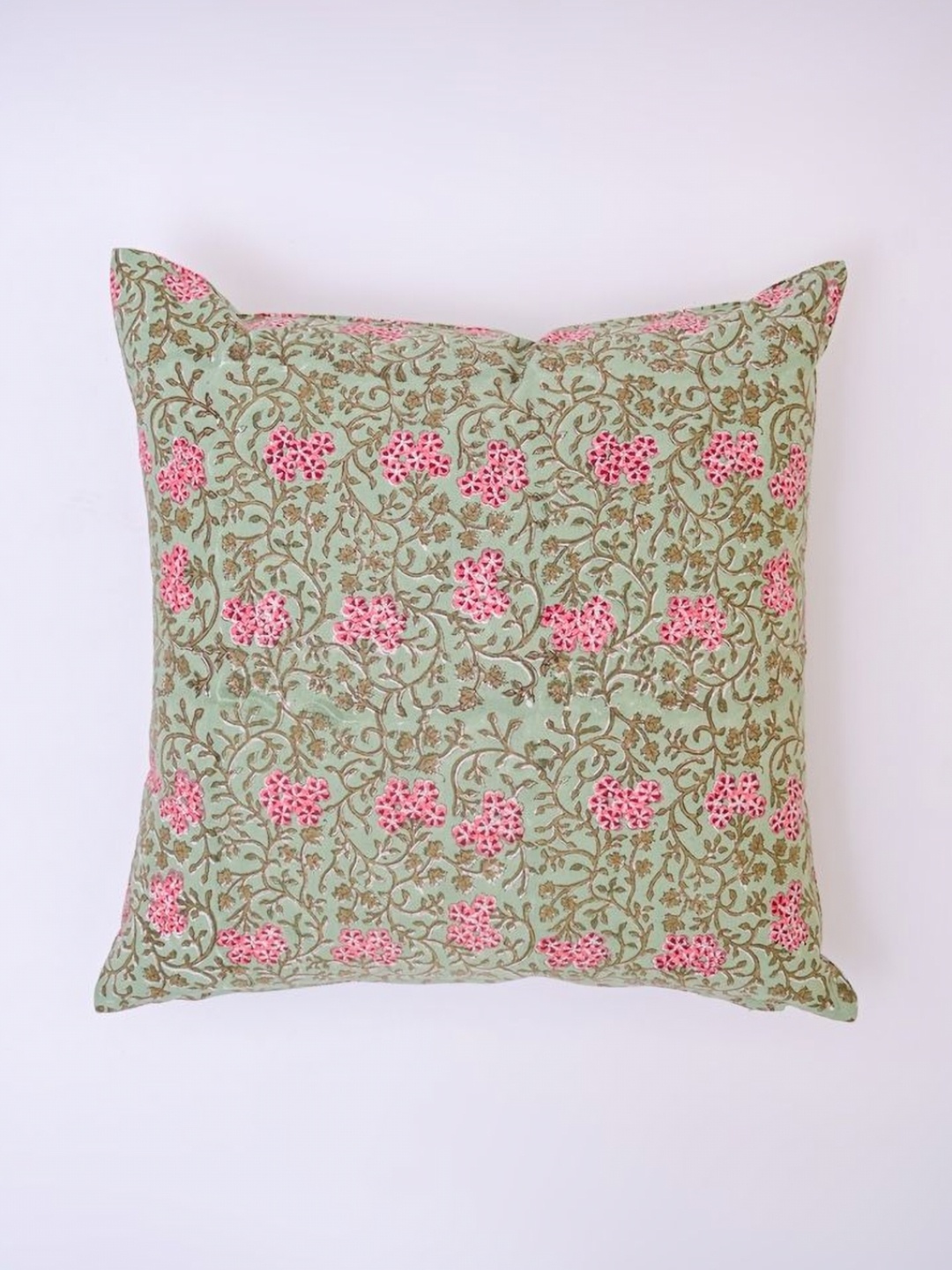 

Block N Style Green & Pink Floral Square Cushion Covers