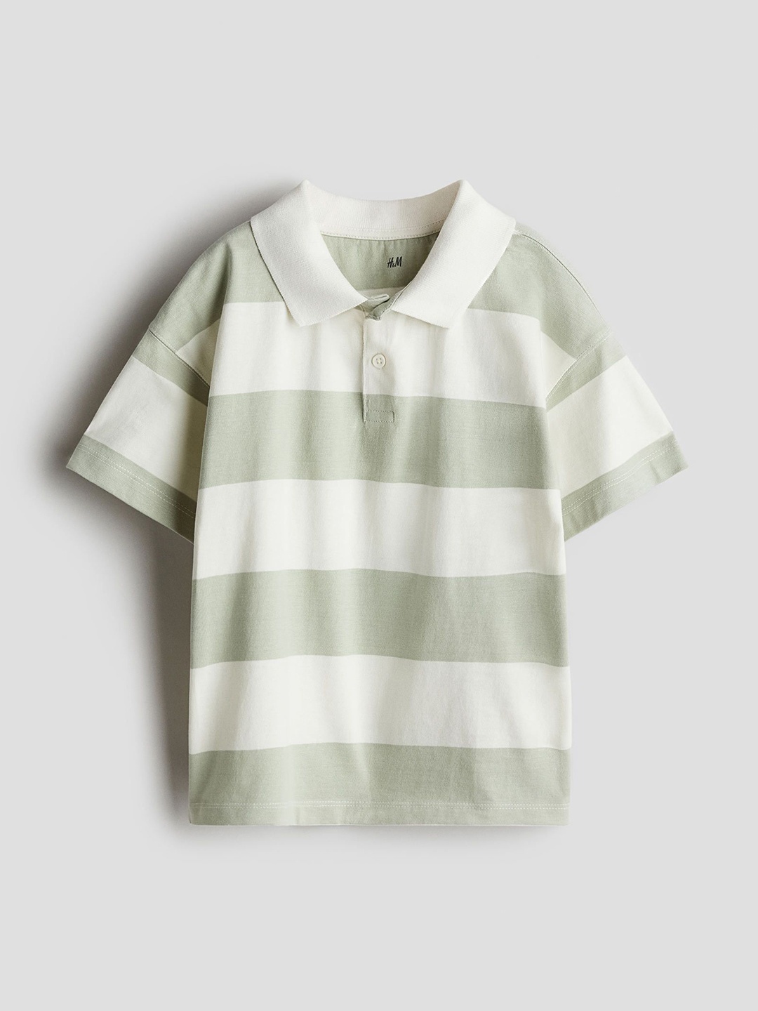 

H&M Cotton Polo Shirt, Green