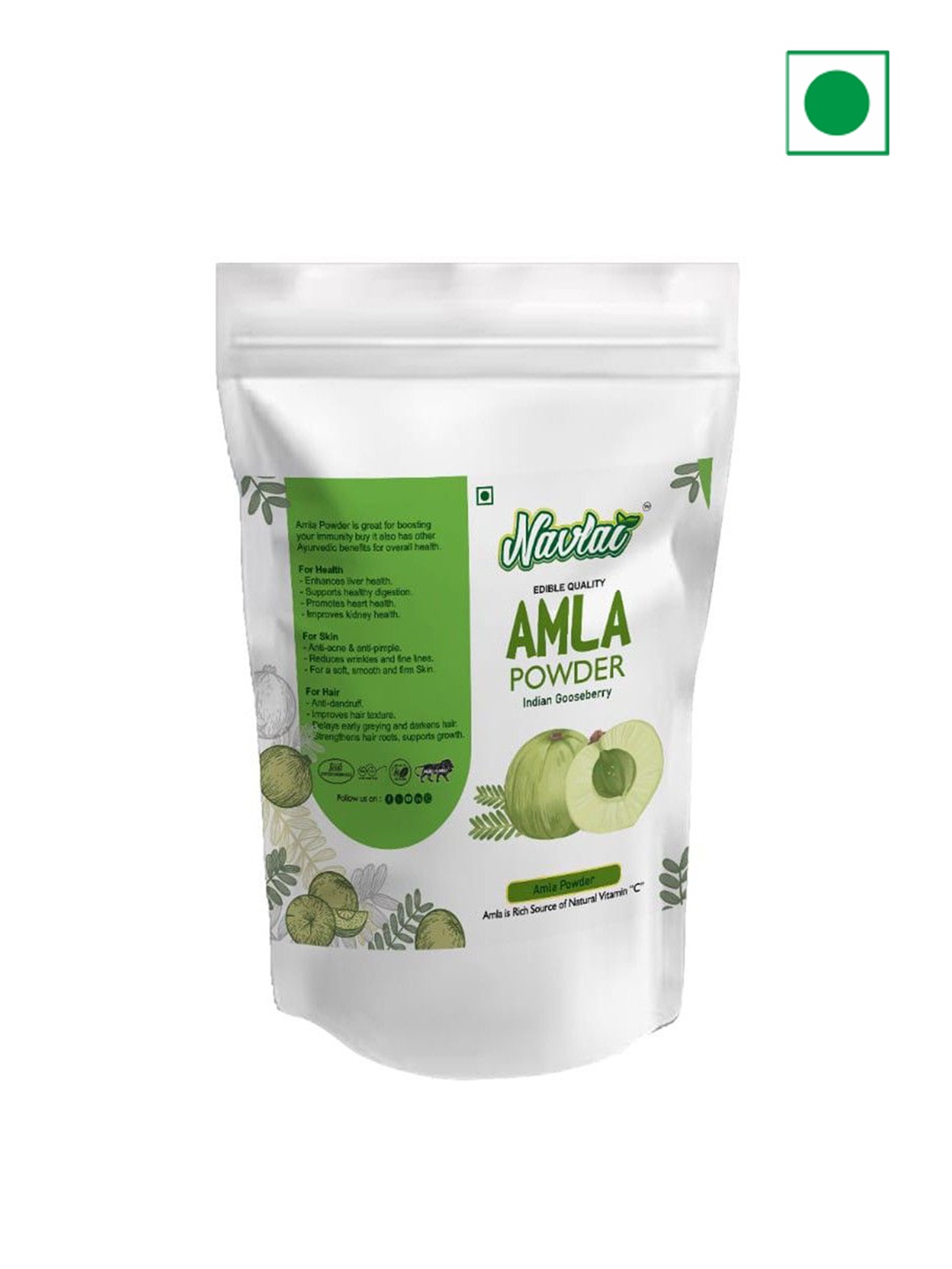 

Navlai Amla Powder For Digestion - 100 g, Brown
