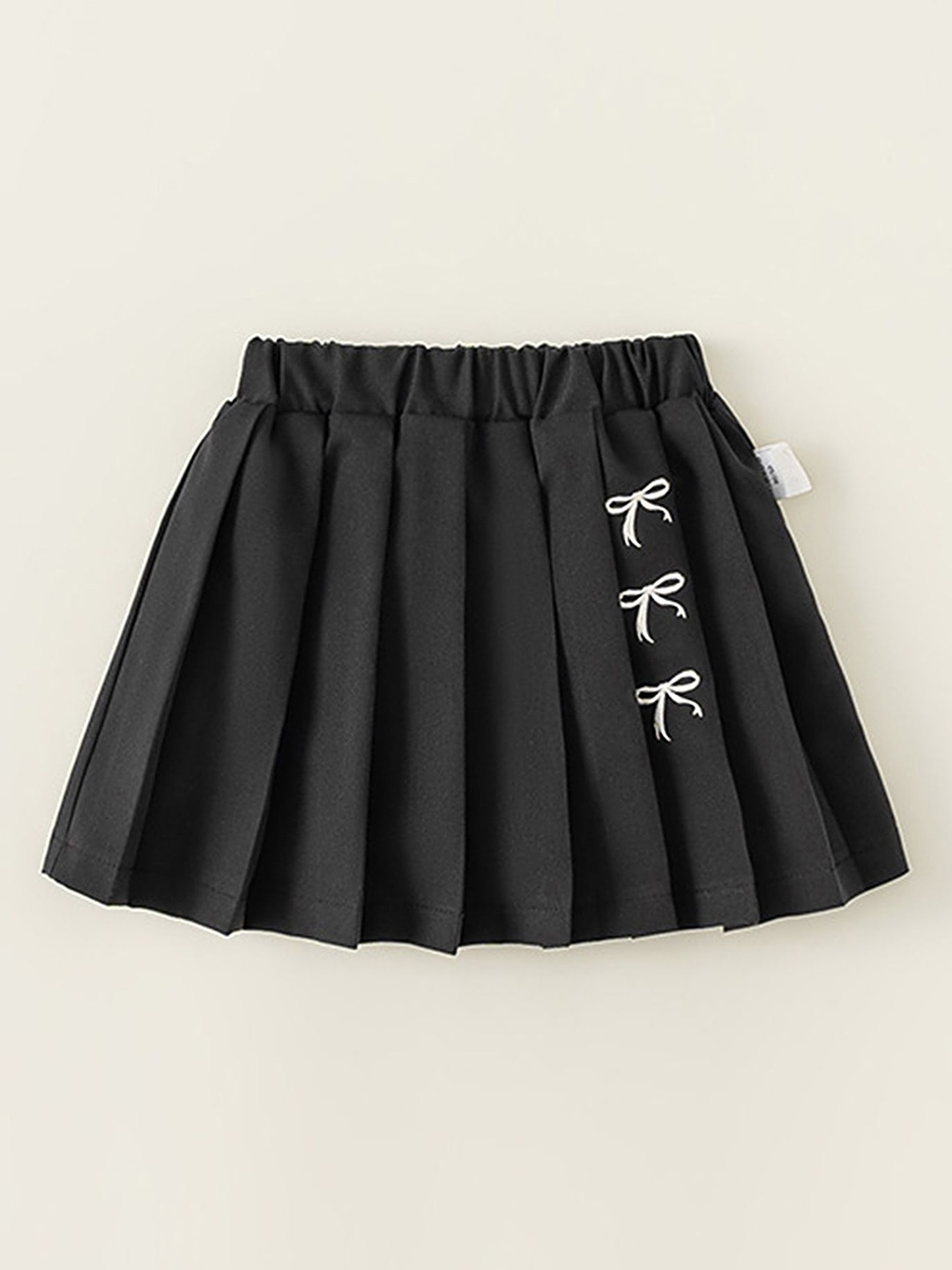 

LULU & SKY Girls Pleated A-Line Above Knee Skirt, Black