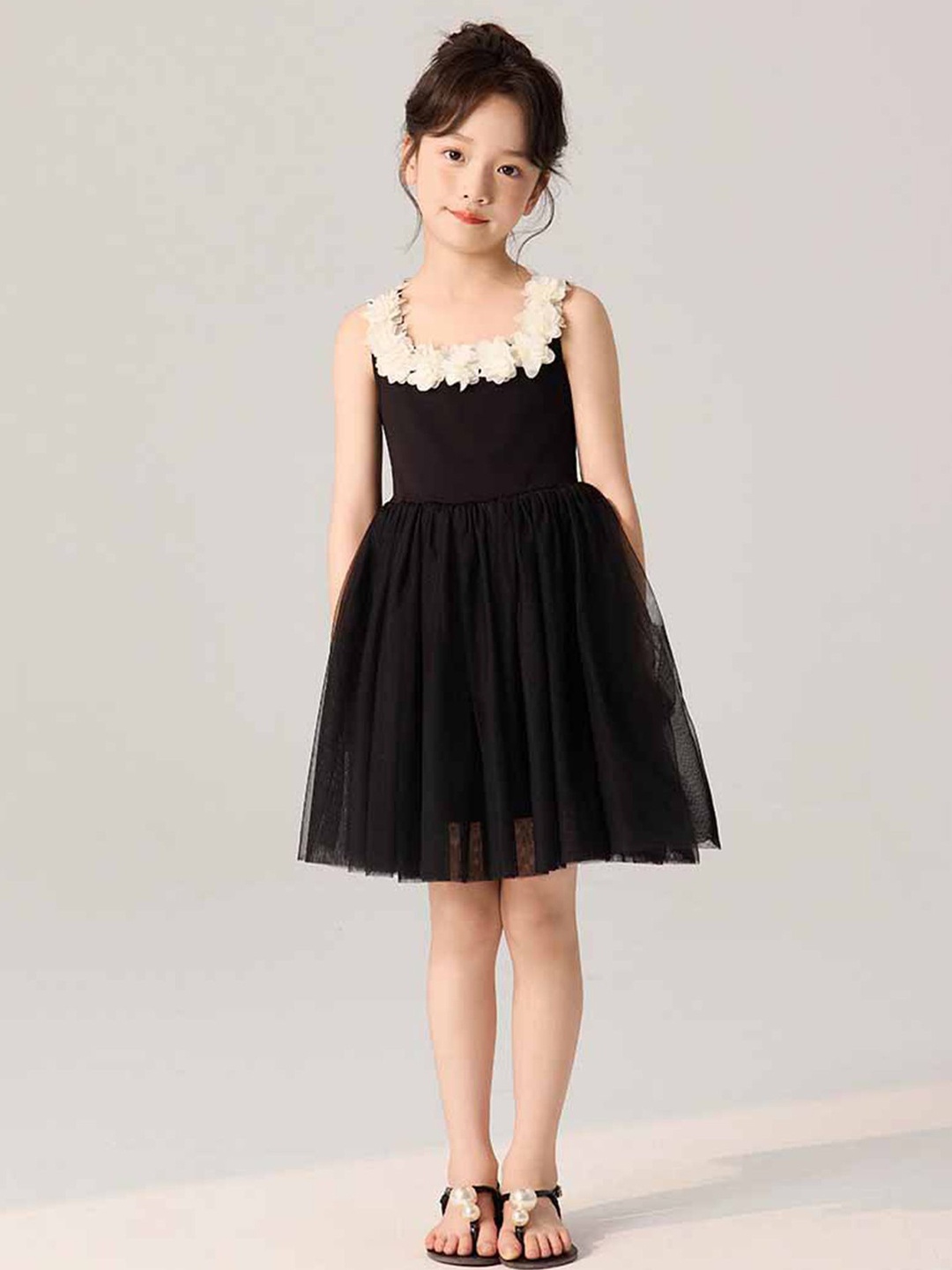 

LULU & SKY Girls Fit & Flare Dress, Black