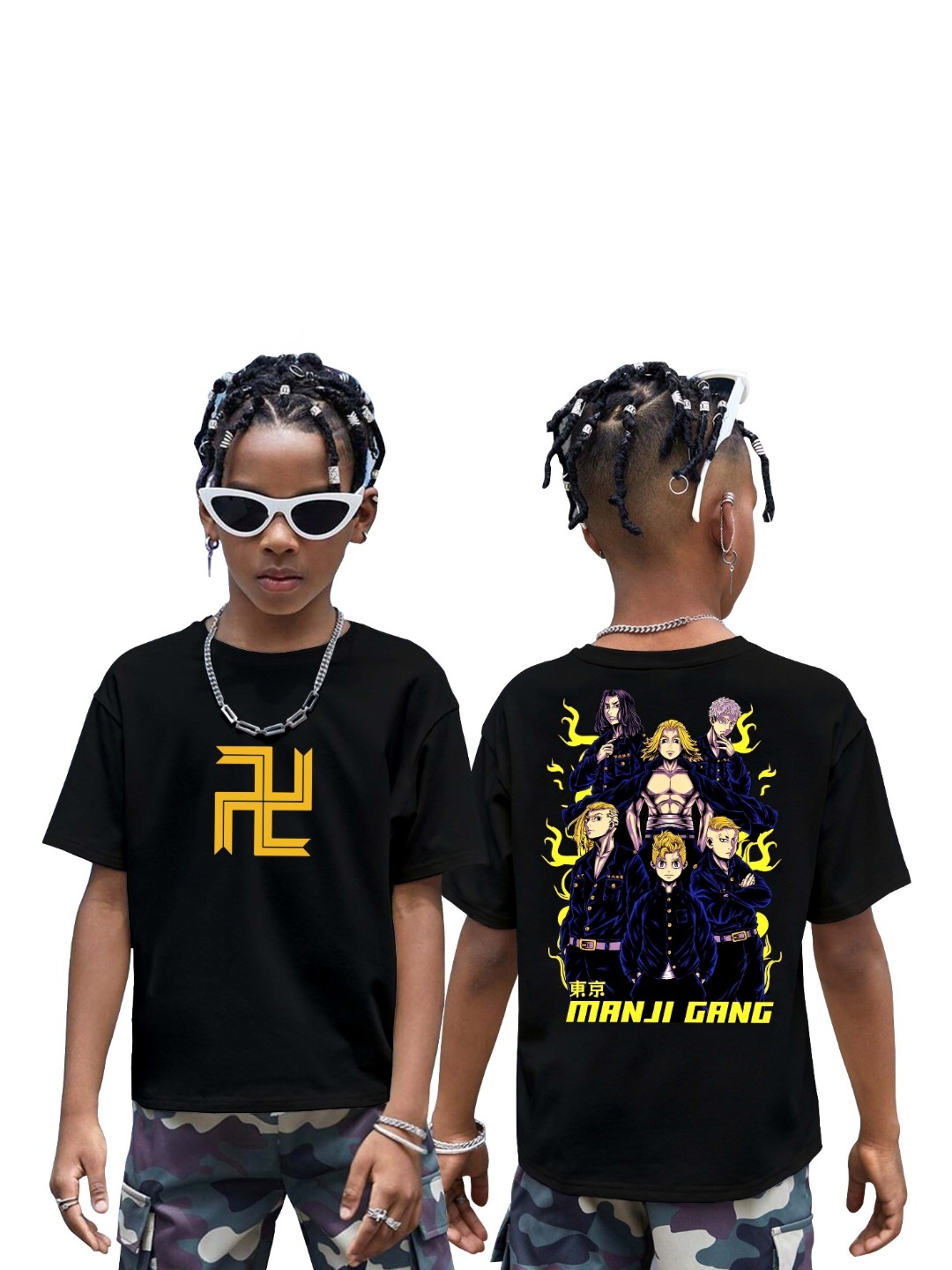 

BAESD Boys Printed T-shirt, Black