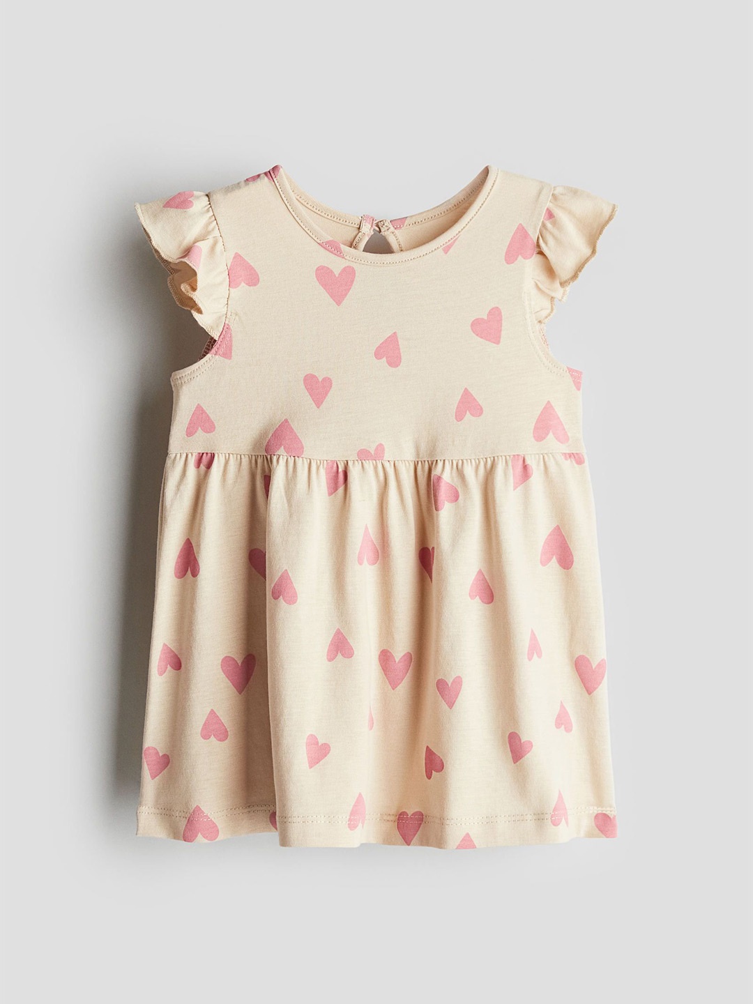 

H&M Cotton Jersey Dress, Beige