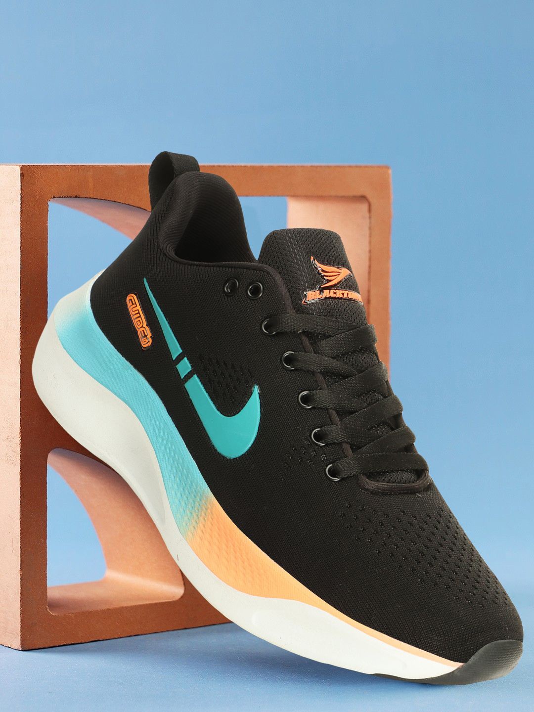 

Blacktown Men Mesh Running Non-Marking Shoes, Black