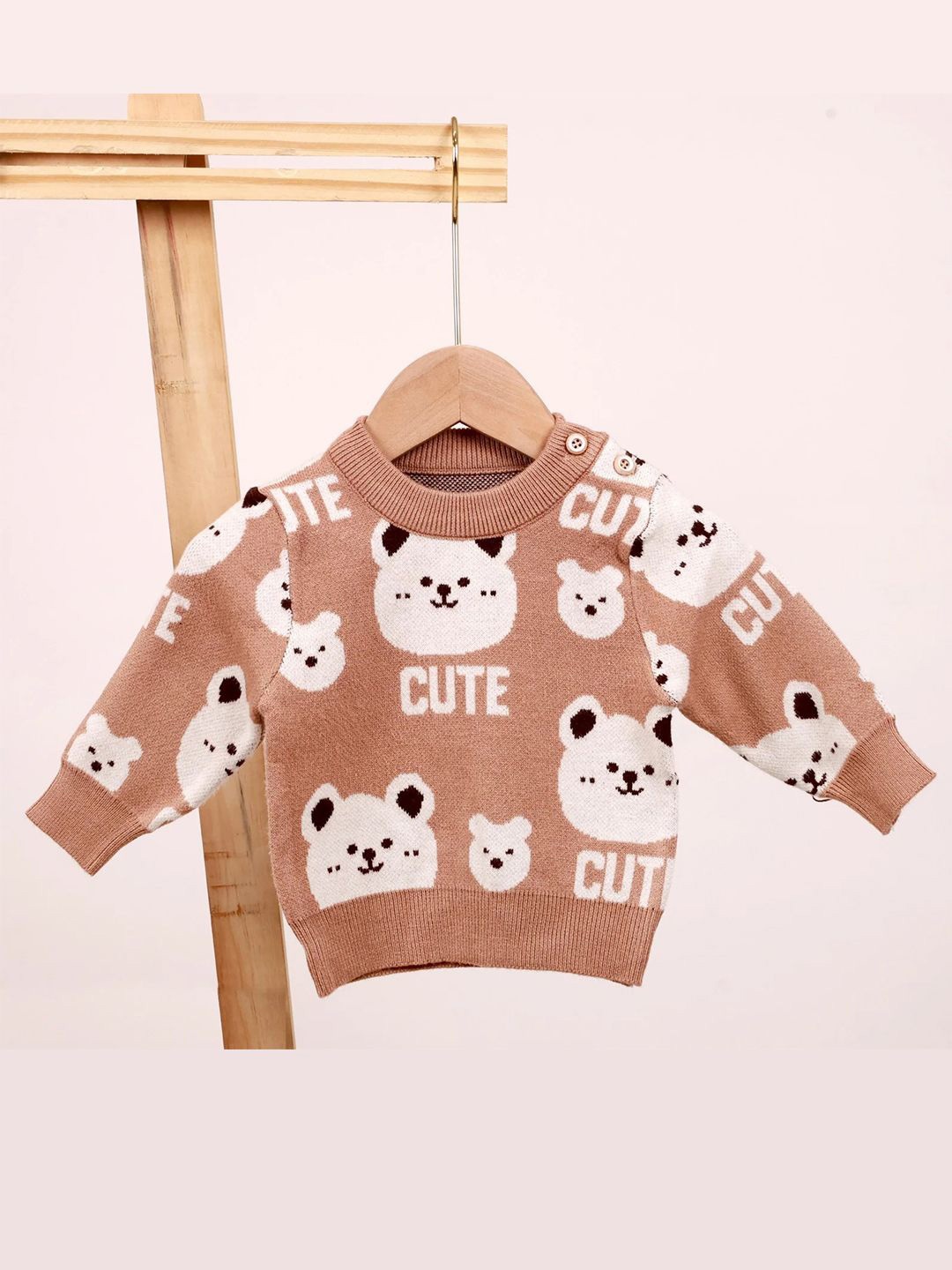 

Bold N Elegant Unisex Kids Long Sleeves Graphic Pullover, Brown