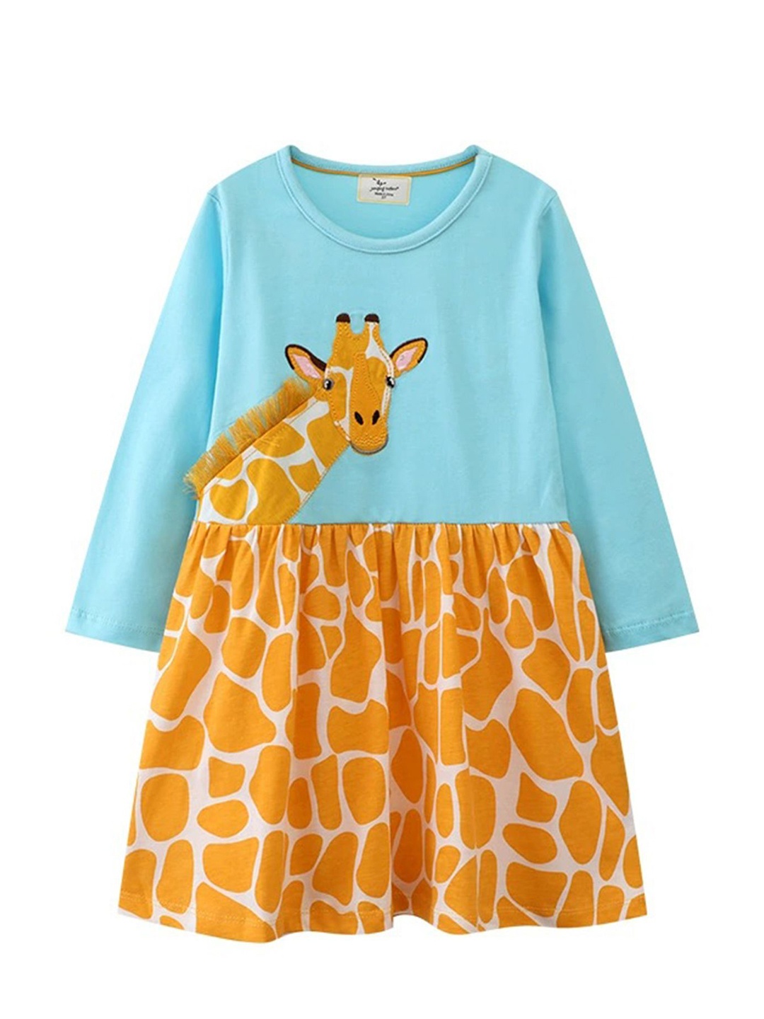

LULU & SKY Girls Printed Nightdress, Yellow