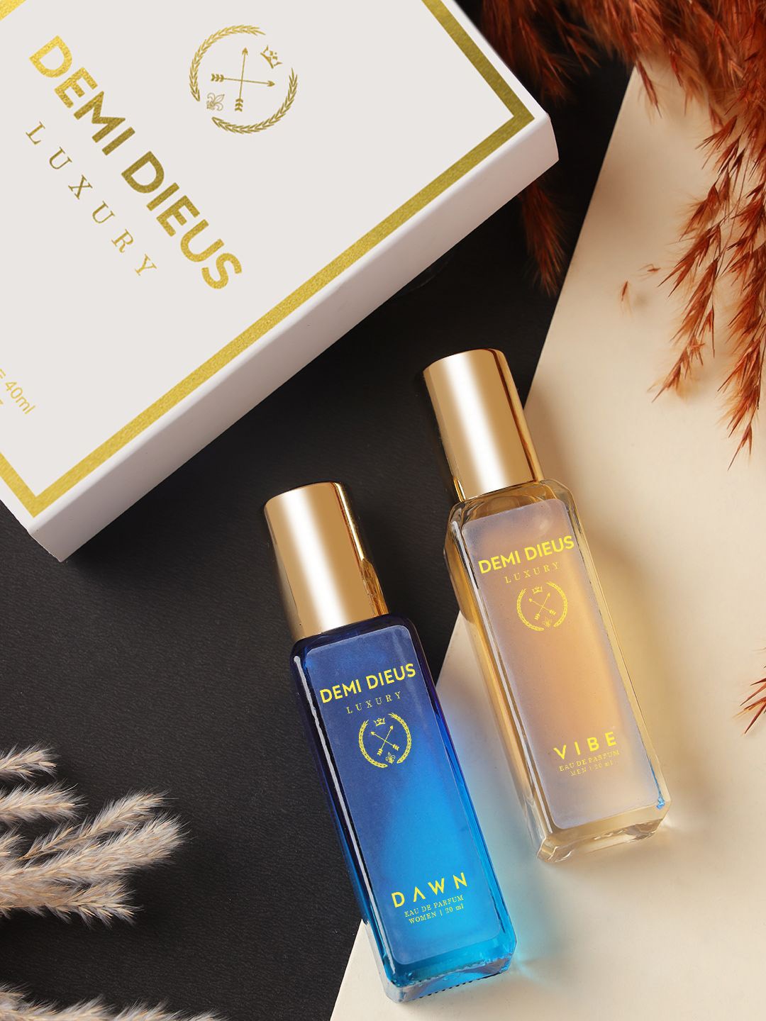 

DEMI DIEUS Set Of 2 Dawn & Vibe Long Lasting Eau De Parfum - 20 ml Each, White