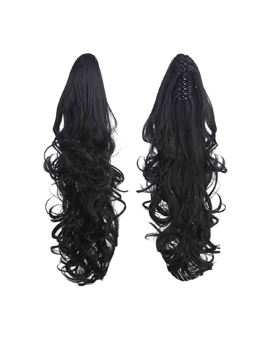 

camola deva Clip-In Wavy Hair Extension - Black - 18 Inch