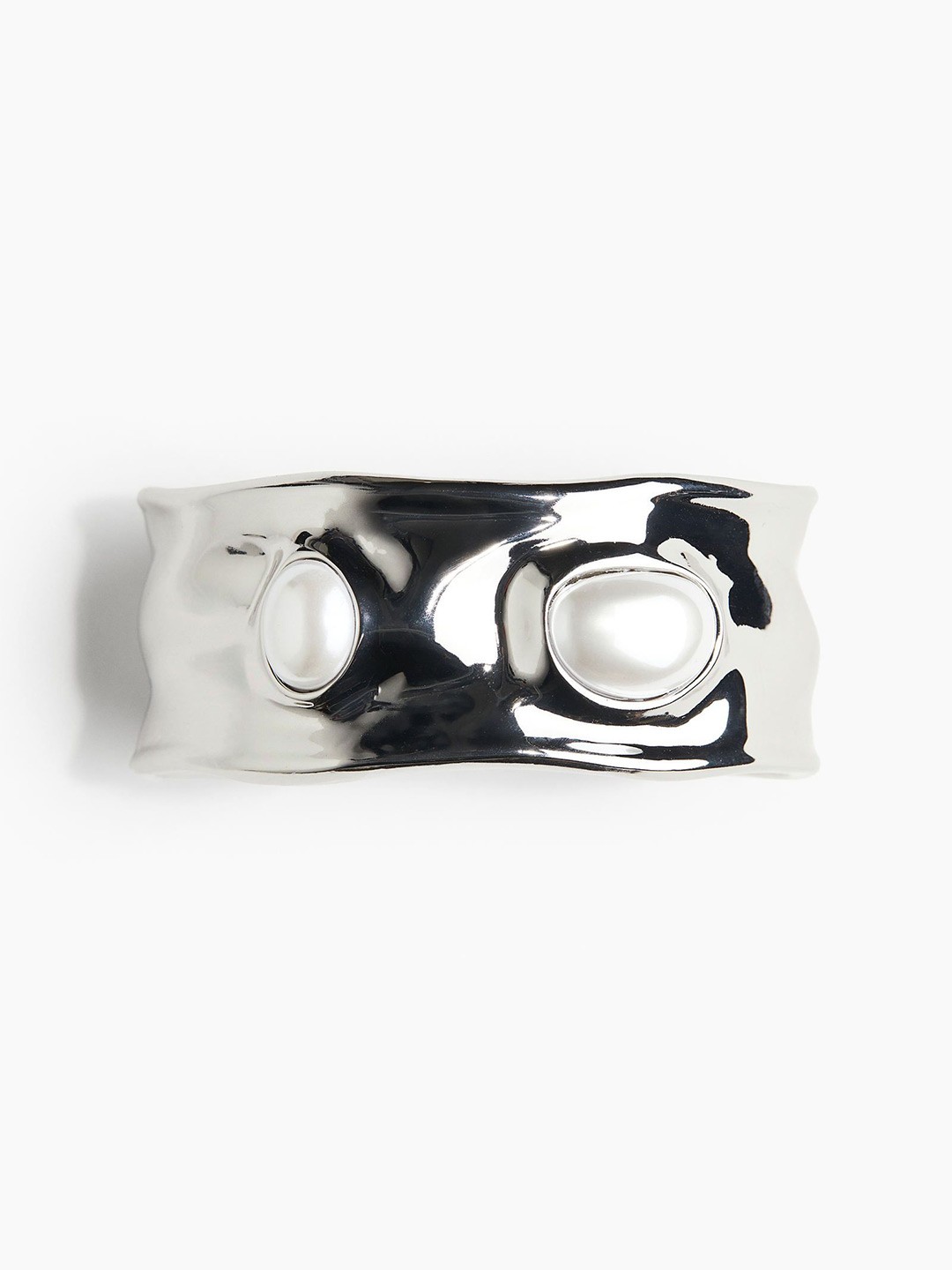 

H&M Bead-Decorated Cuff Bangle, Silver