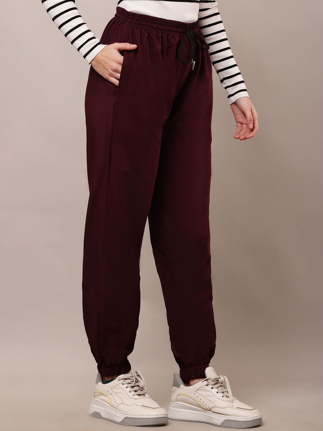 

BAESD Women Relaxed Loose Fit Joggers Trousers, Maroon