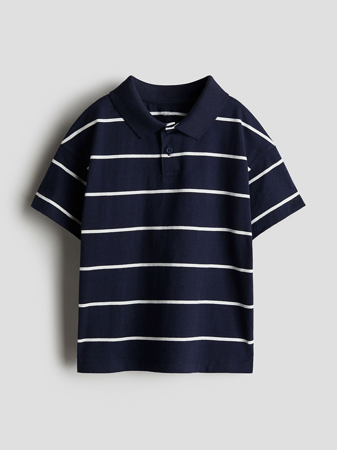 

H&M Cotton Polo Shirt, Navy blue