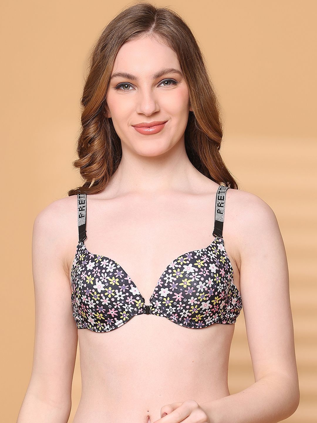 

PrettyCat Bra Half Coverage Underwired Lightly Padded, Black