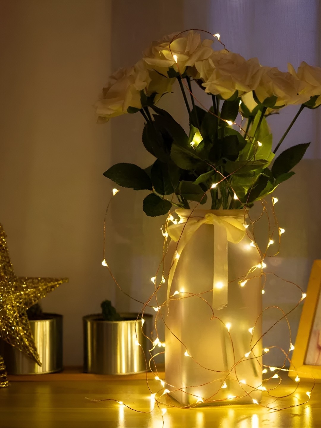

Amfin White Decorative Portable Battery Powered Rich shaped LED Fairy Light