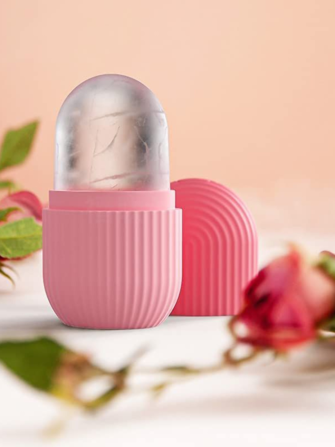 

HYUMAN Set Of 2 Ice Roller Face Massager For Glowing Skin & Puffy Eyes, Pink