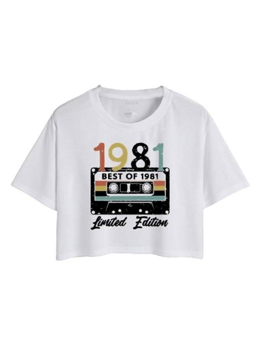 

KATECLO Women Graphic Printed Round Neck Cotton Relaxed Fit T-shirt, White