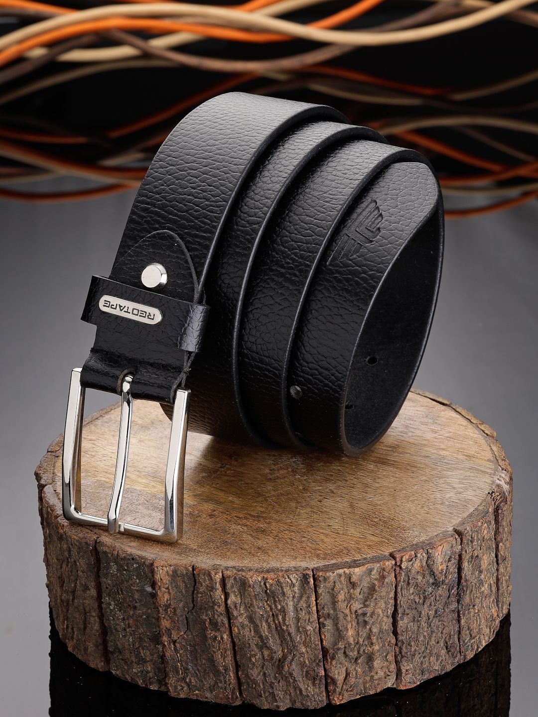 

Red Tape Men Leather Belt, Black