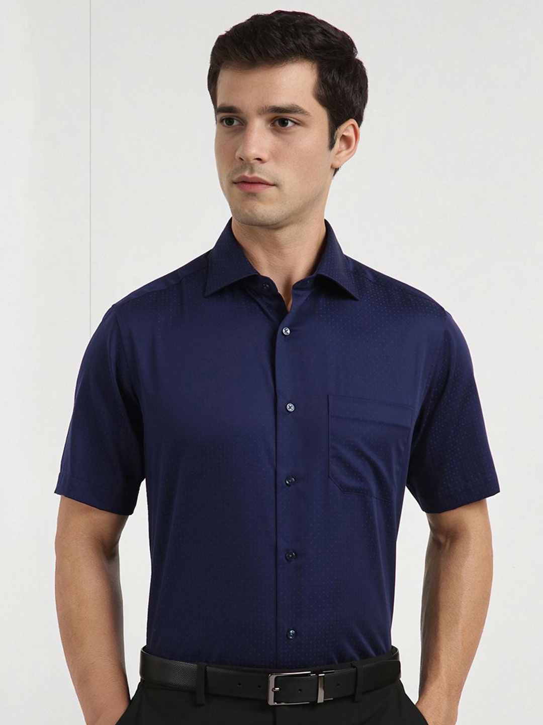 

Allen Solly Sport Men Opaque Formal Shirt, Navy blue