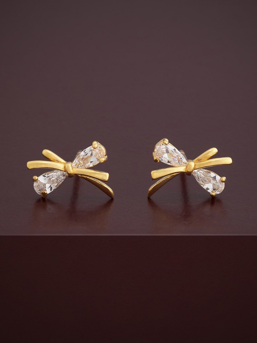 

Kushal's Fashion Jewellery 92.5 Silver Gold-Plated Studs