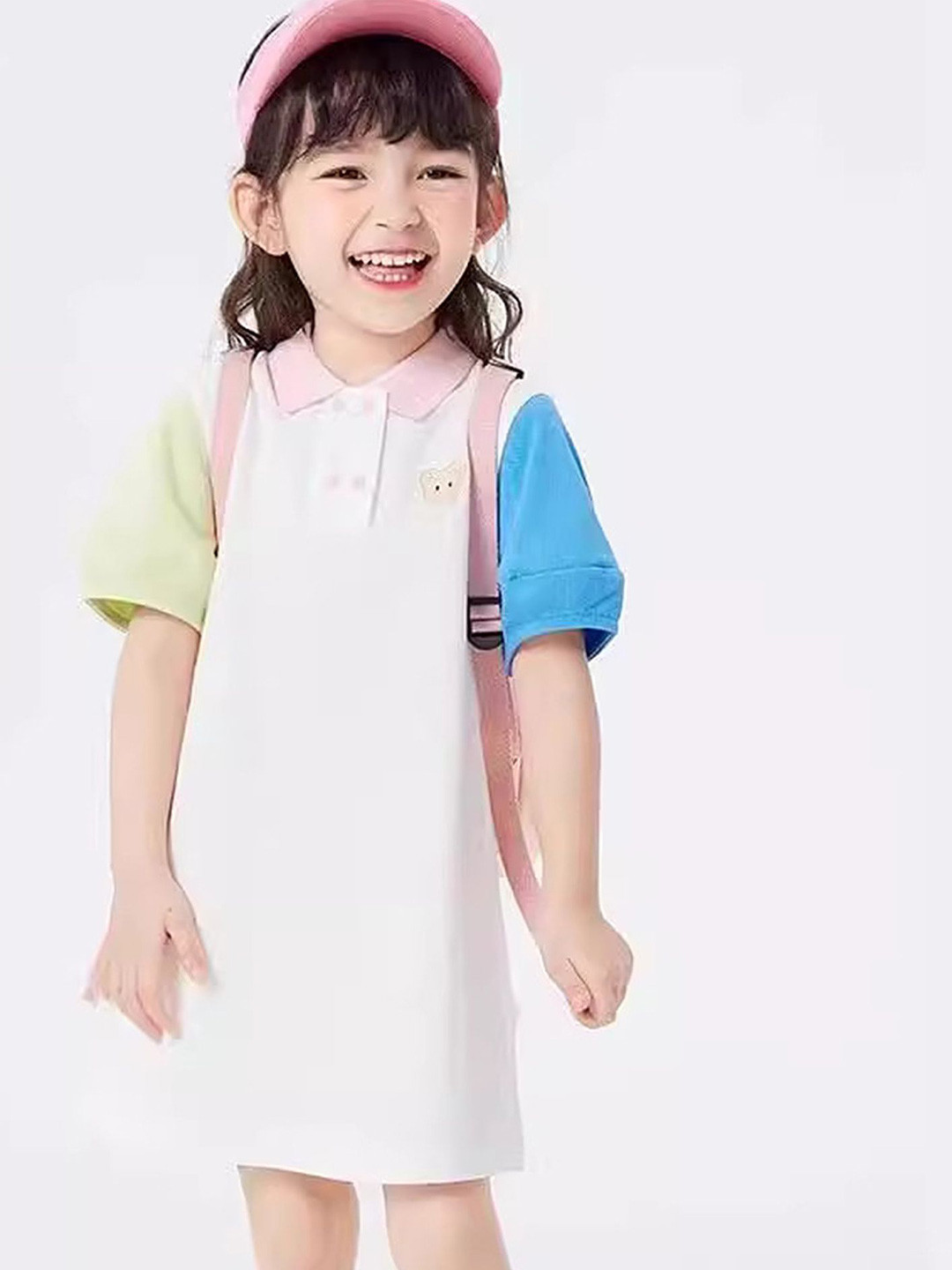 

LULU & SKY Girls T-shirt Cotton Dress, White