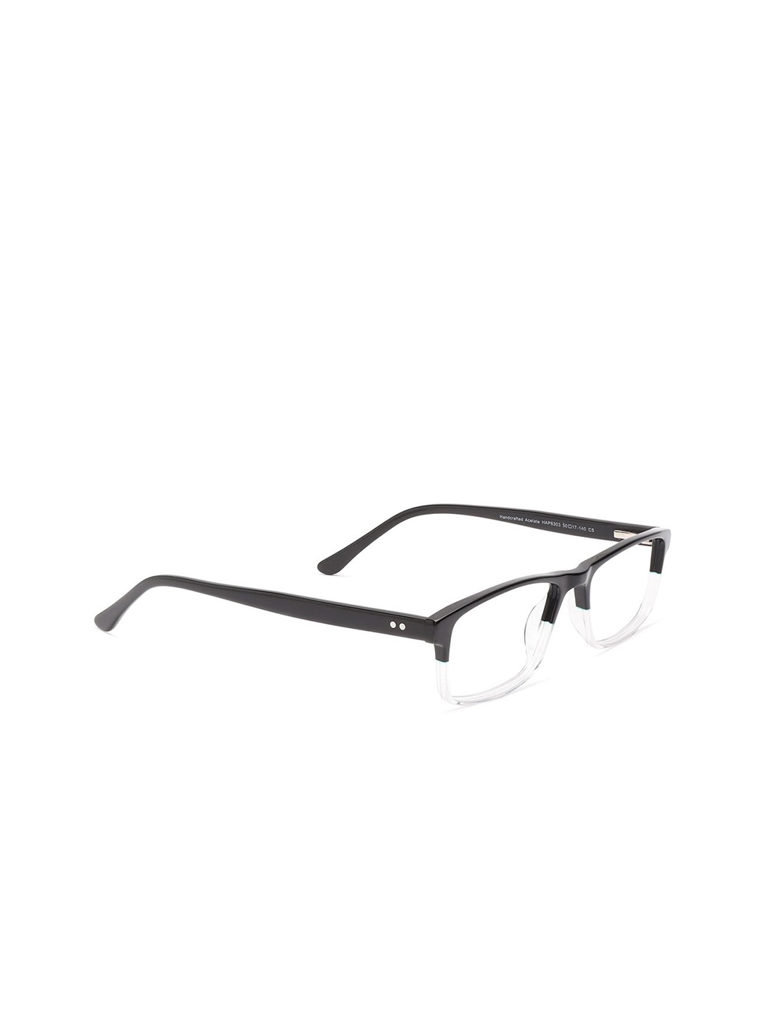 

Specsmakers Unisex Half Rim Square Frames, Black