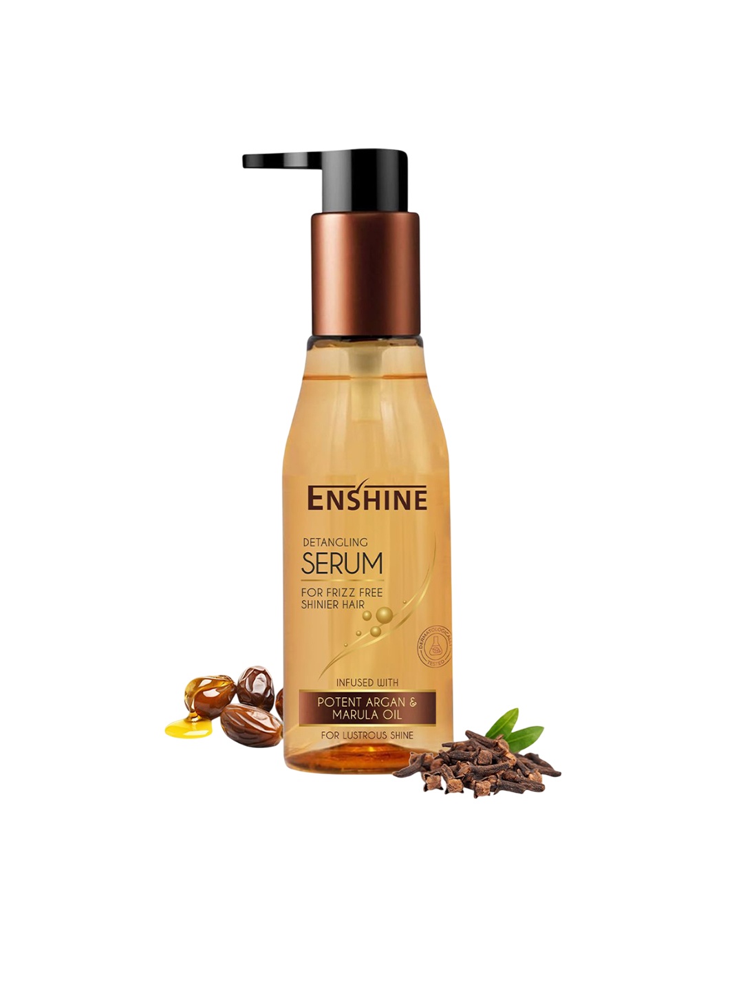 

ENSHINE Set Of 2 Detangling Hair Serum With Argan And Marula Oil - 110 ml Each, Yellow