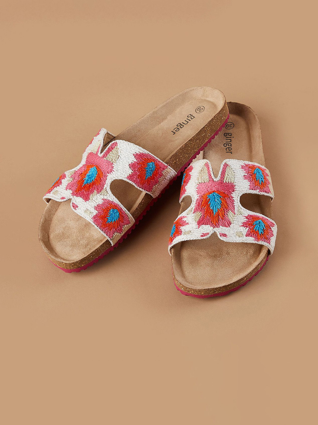 

Ginger by Lifestyle Women Embroidered Flats, White