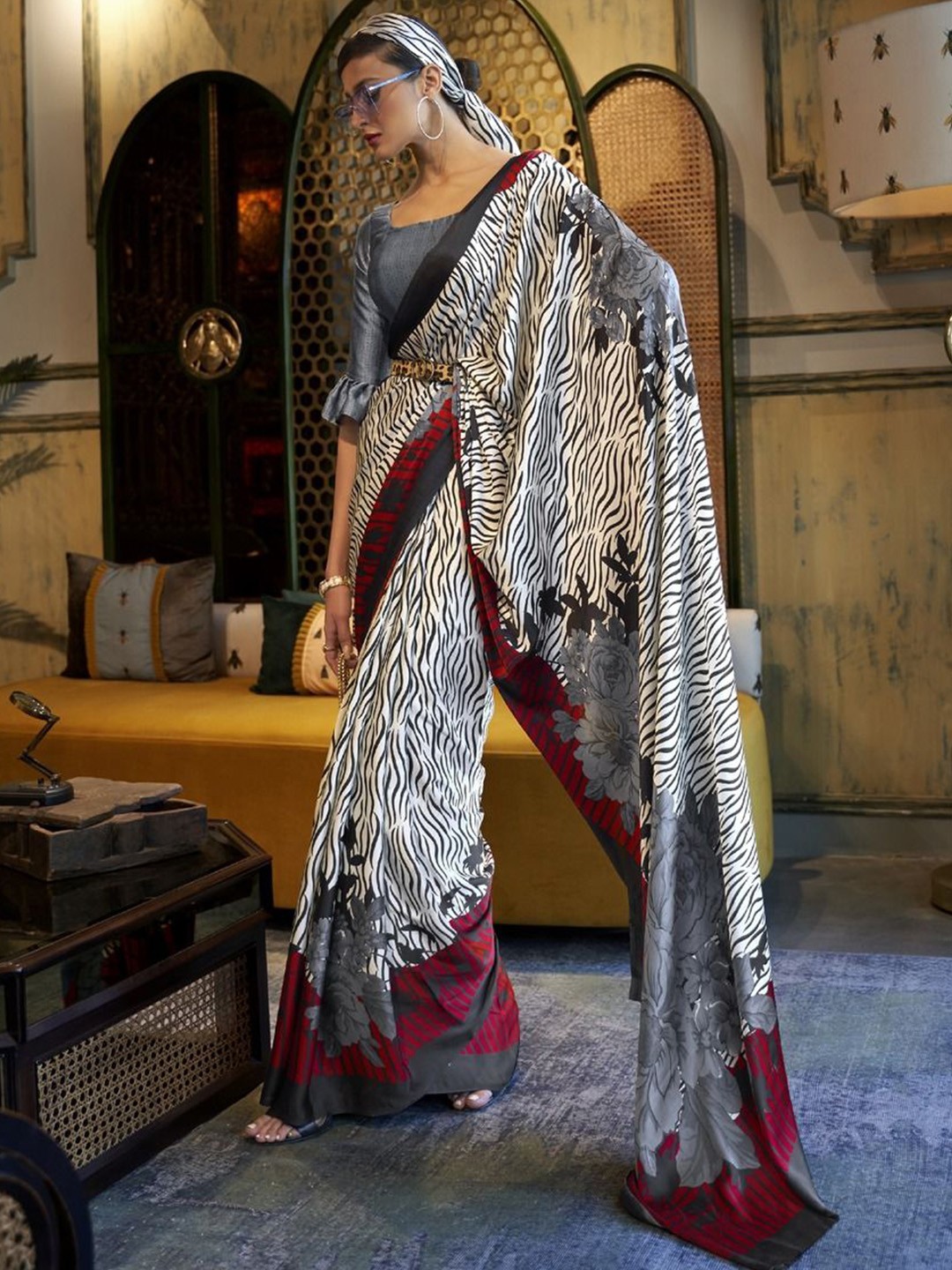

Anouk Pure Crepe Saree, White