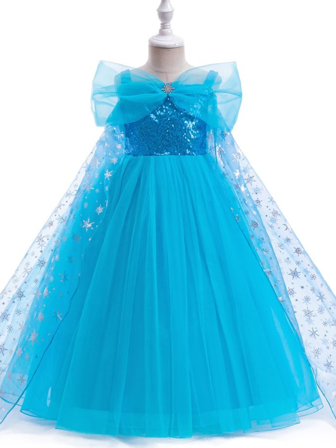 

LULU & SKY Kids-Girls Fit & Flare Embellished Dress, Blue