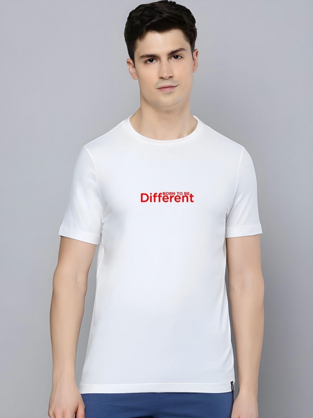 

Moda Rapido Men Typography Printed Round Neck Cotton T-shirt, White